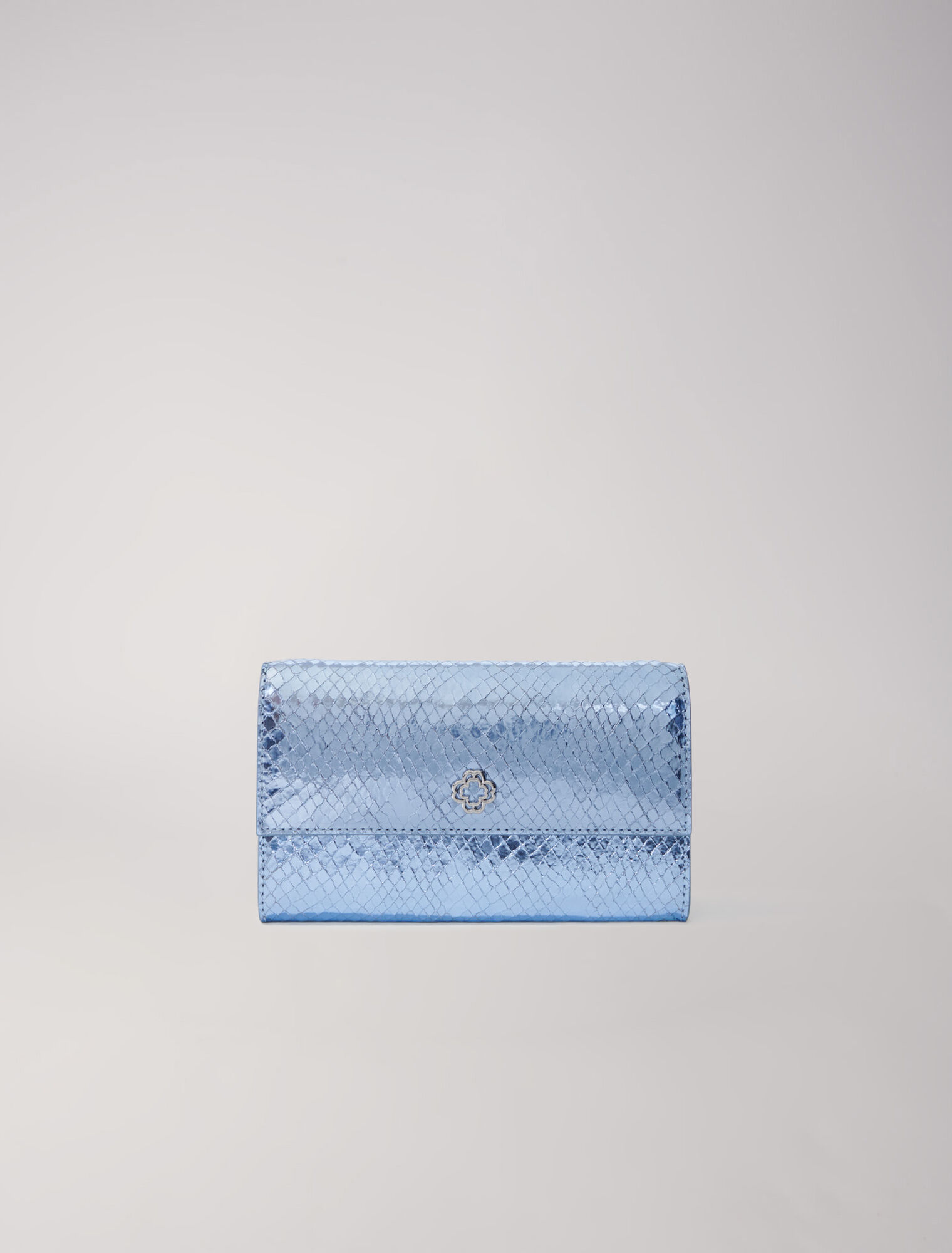 Pochette pelle pitonata in rilievo