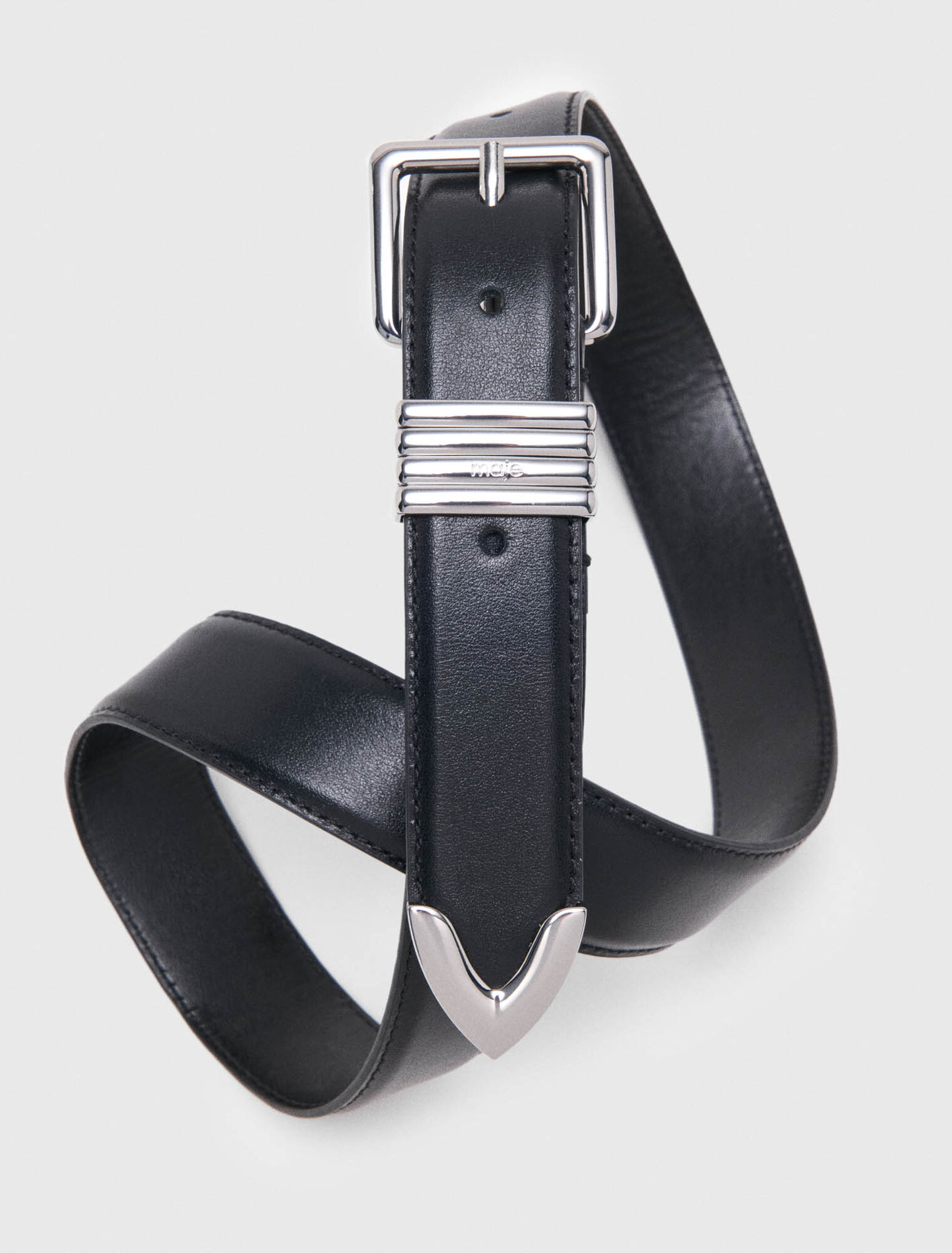 Cintura in pelle liscia