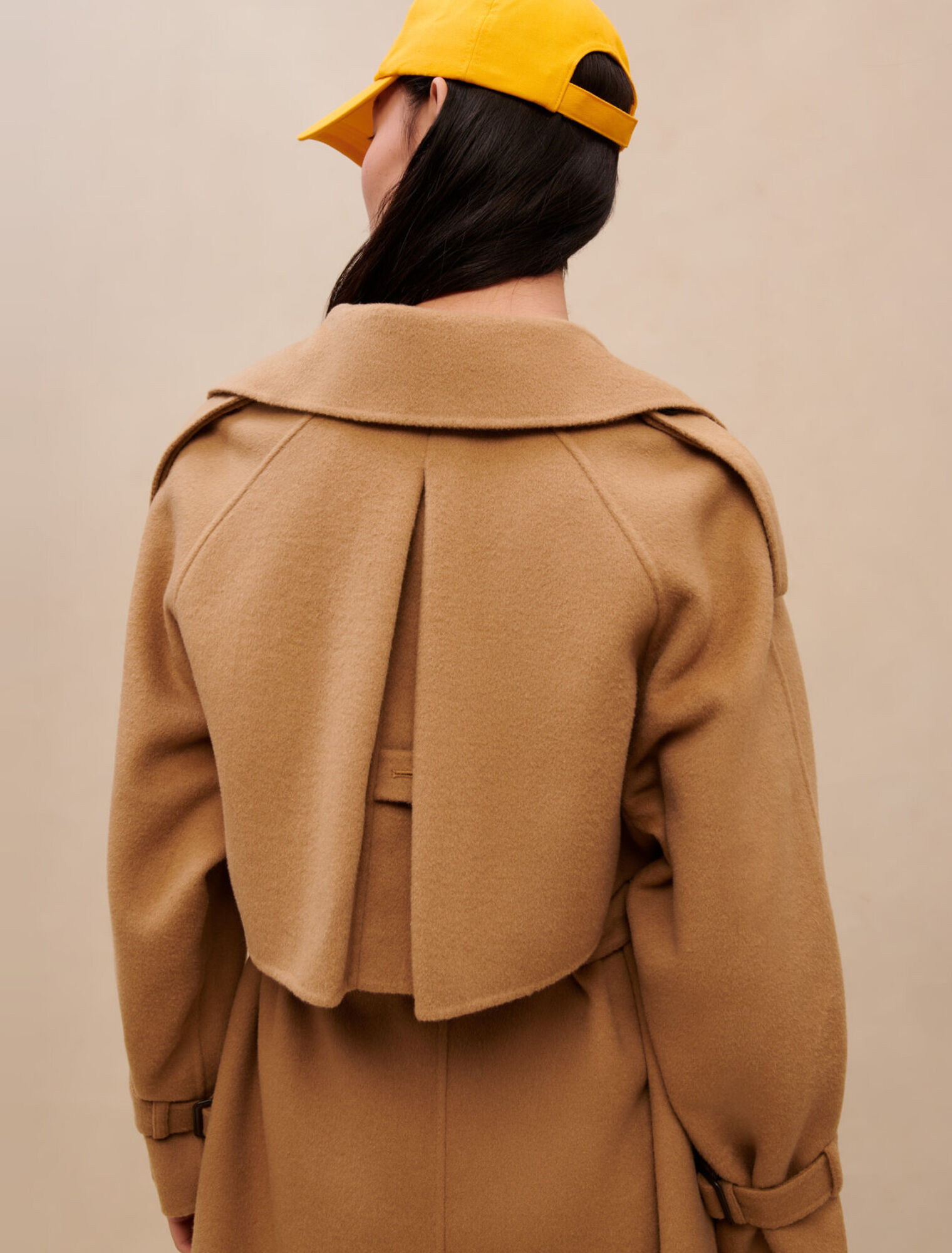 Cappotto in lana color cammello