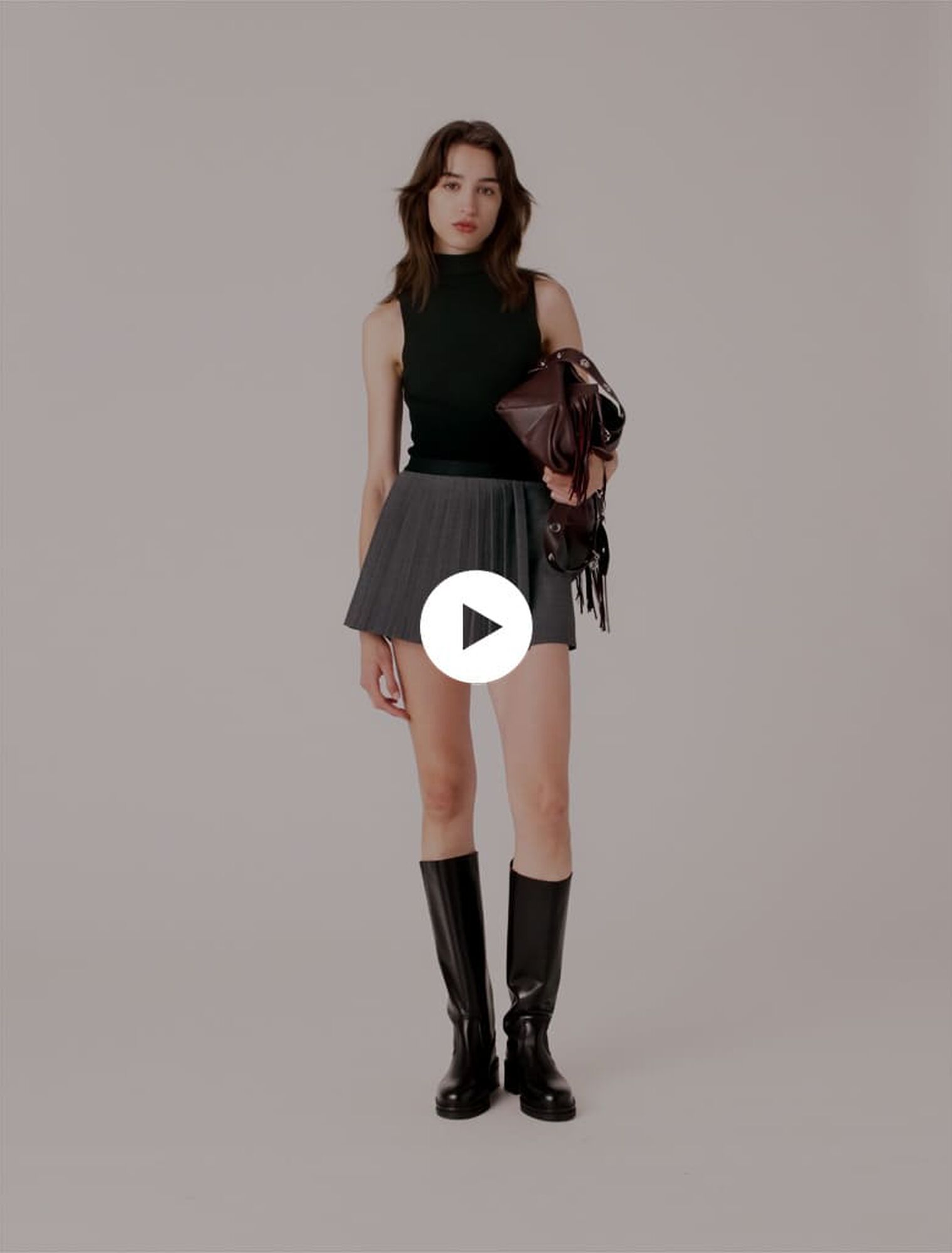 Top in maglia senza maniche
