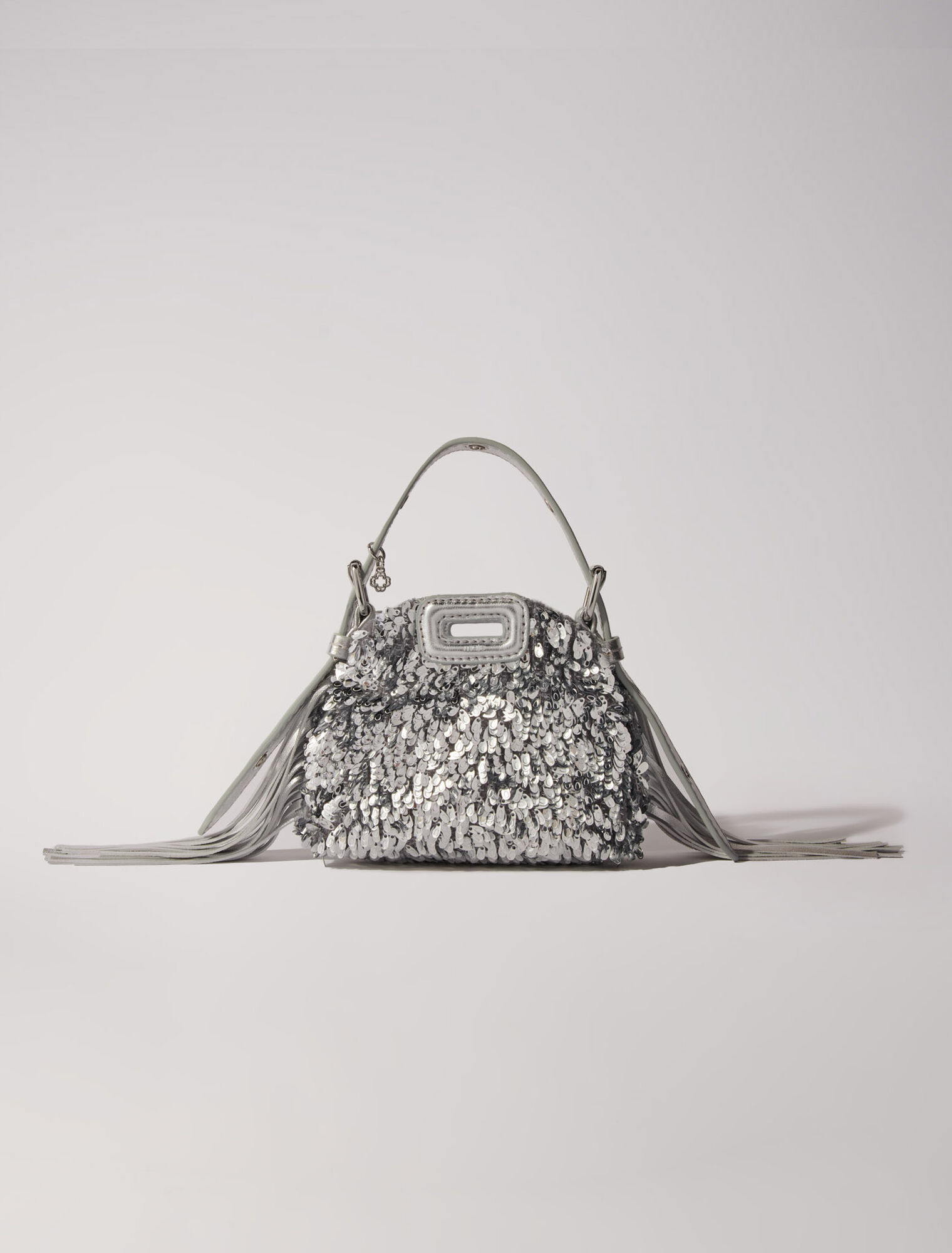 Borsa Miss M Nano lustrini argento