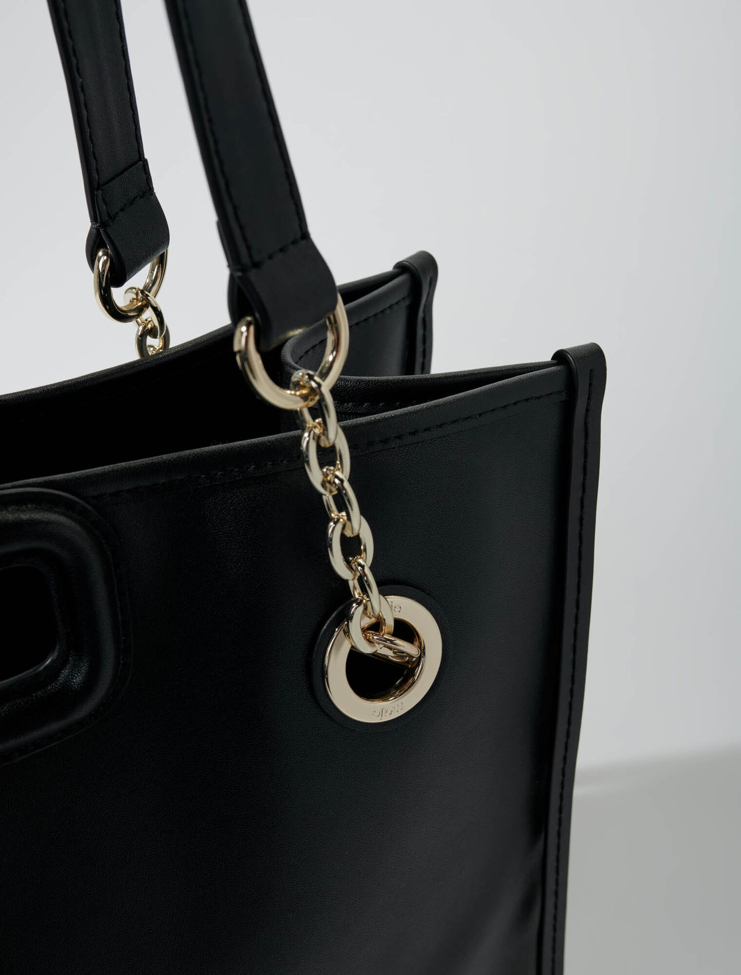 Tote bag in pelle con frange