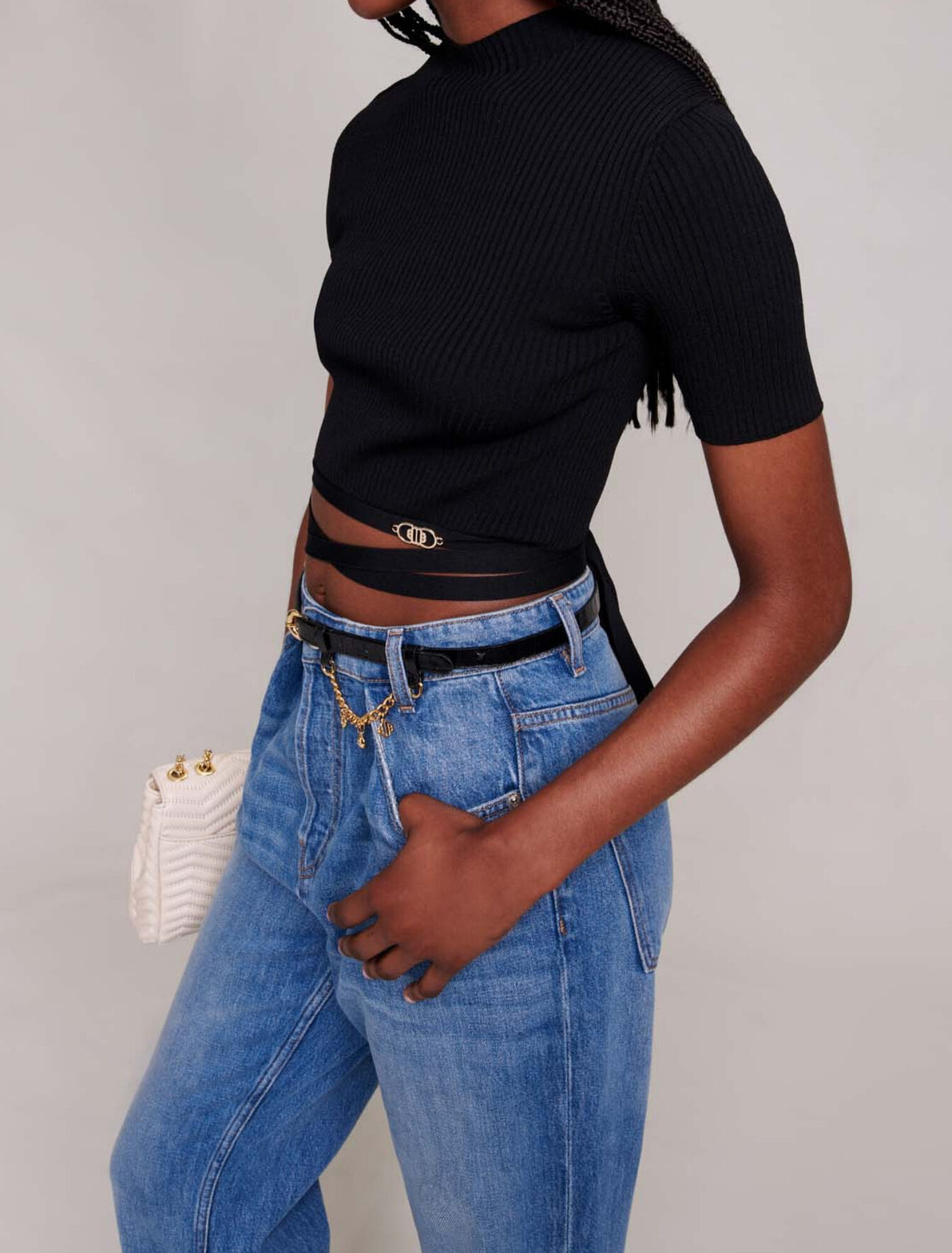 Crop top incrociato