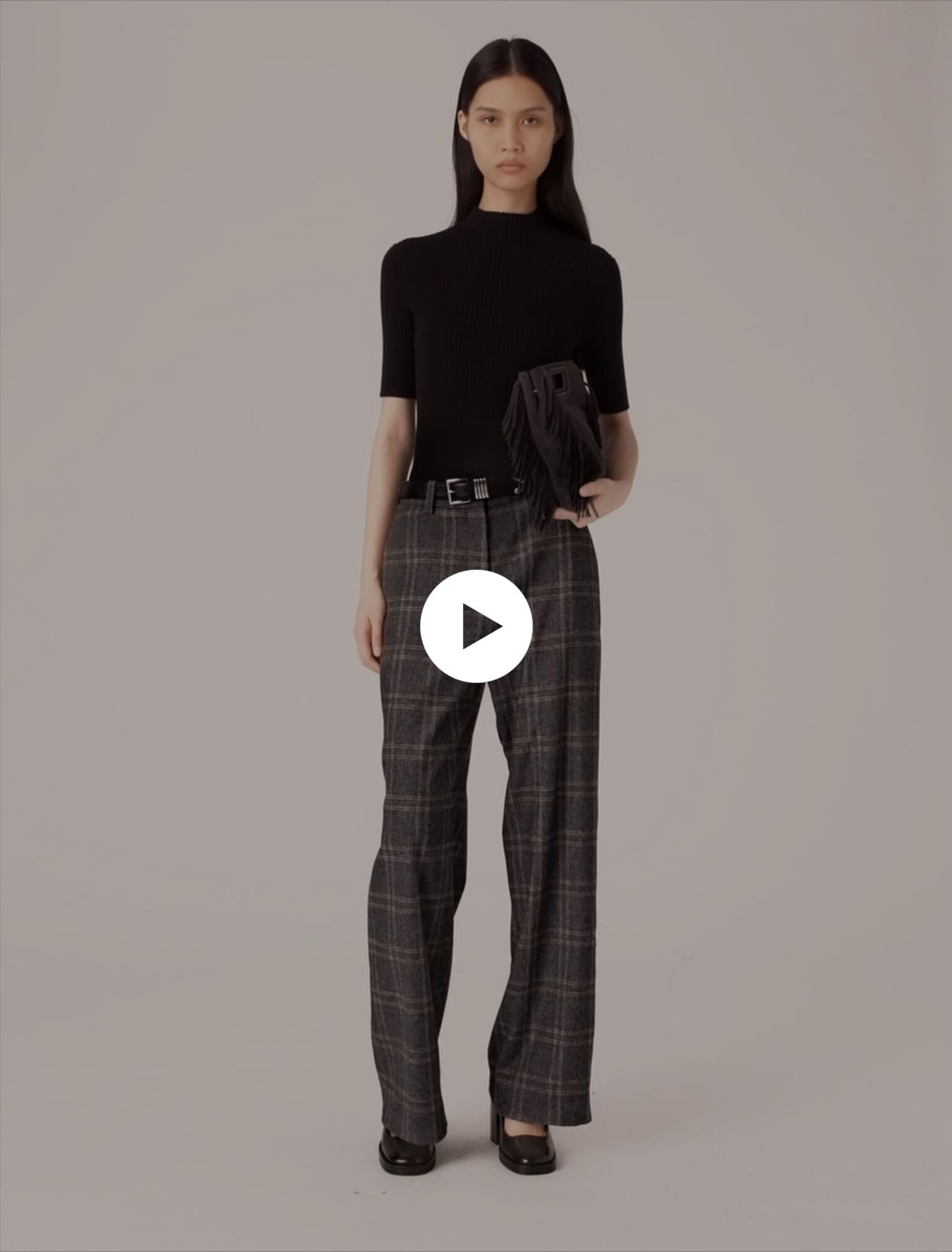 Top in maglia a coste
