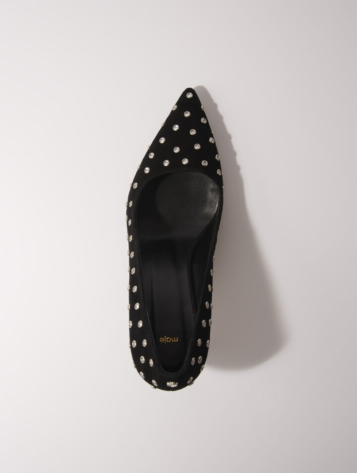 Décolleté a punta in strass