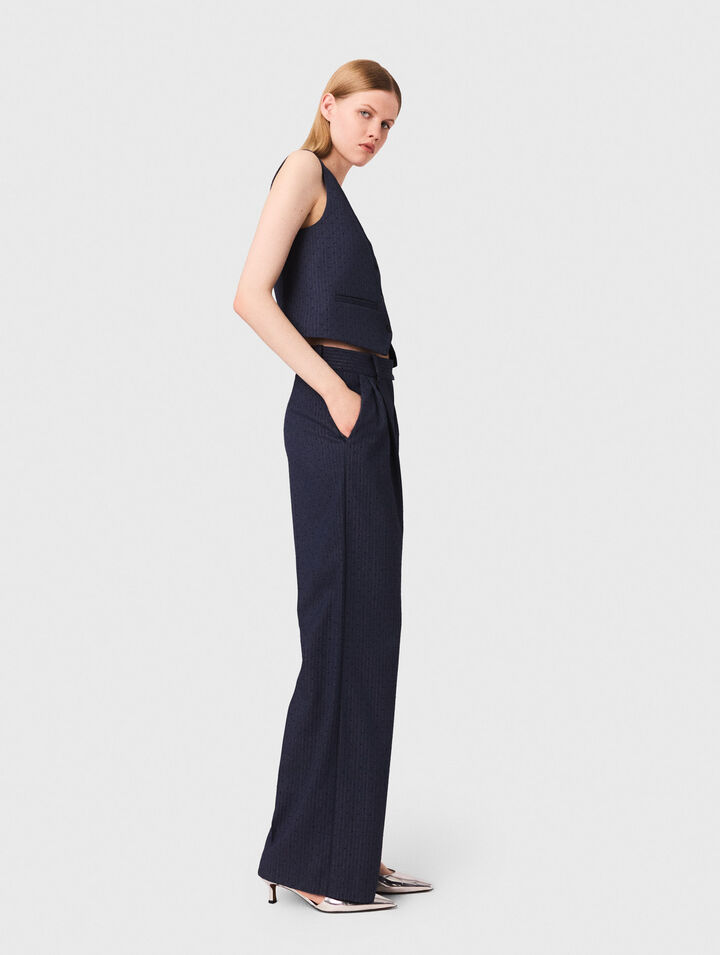 Pantaloni da tailleur con strass