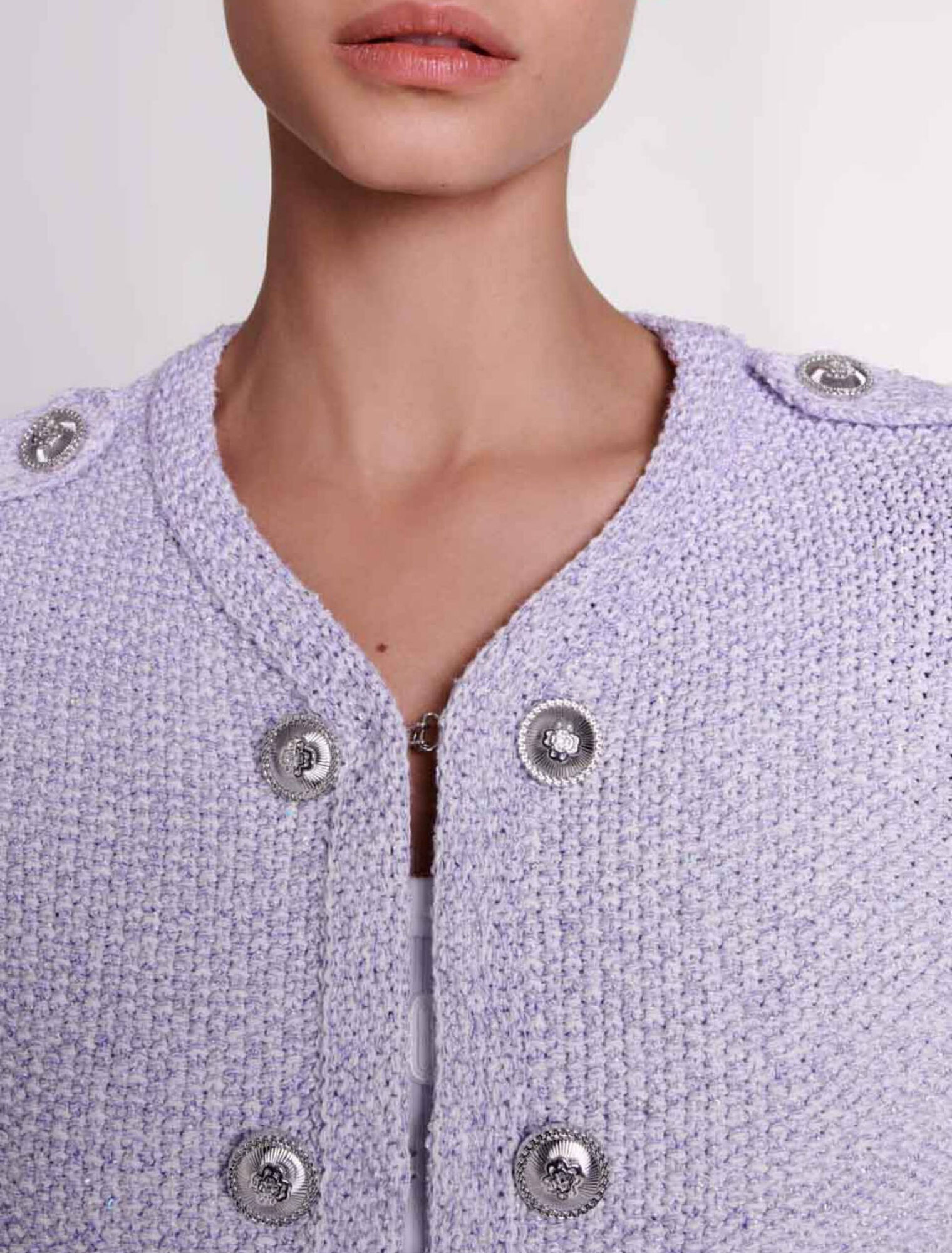 Cardigan in maglia con lustrini