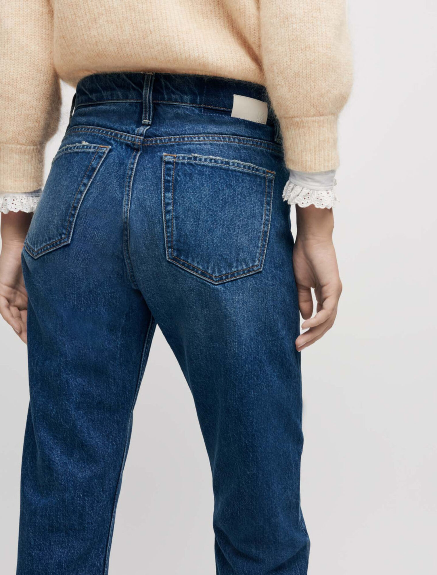 Jeans dritti a vita alta
