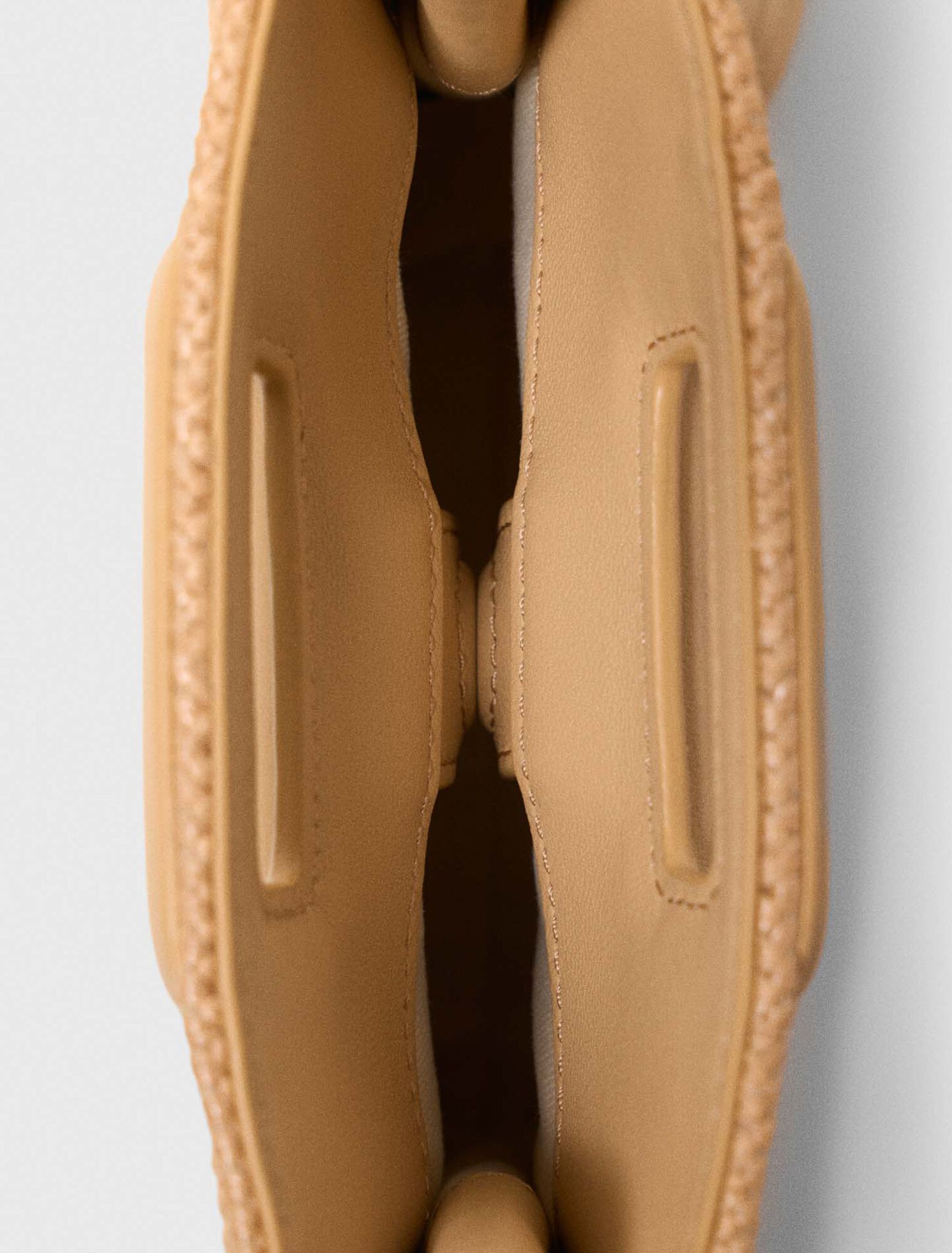 Borsa M Mini tessuto effetto rafia