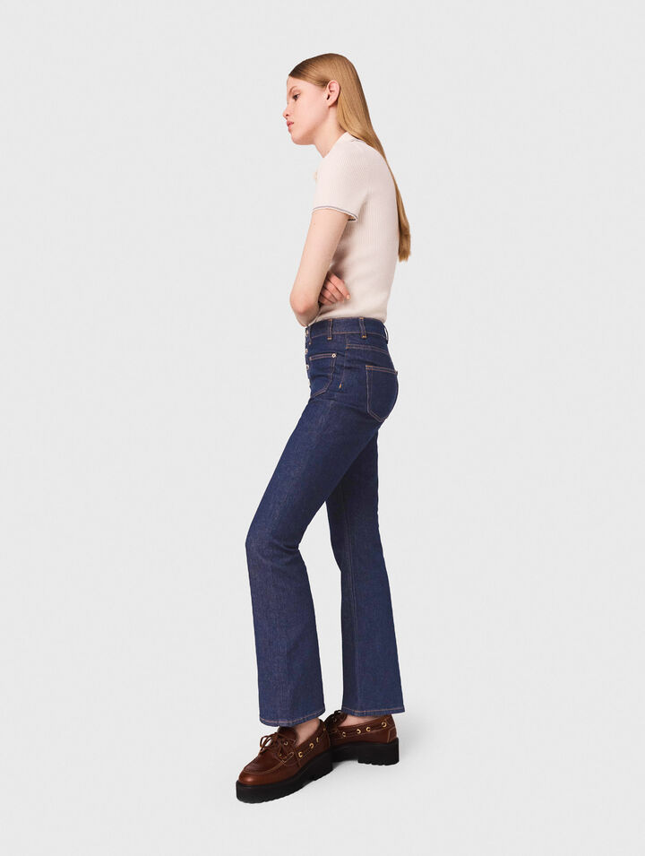 Jeans in denim con tasche