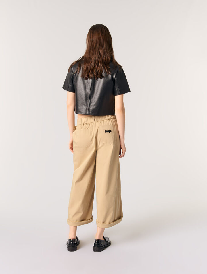 Pantaloni larghi in cotone