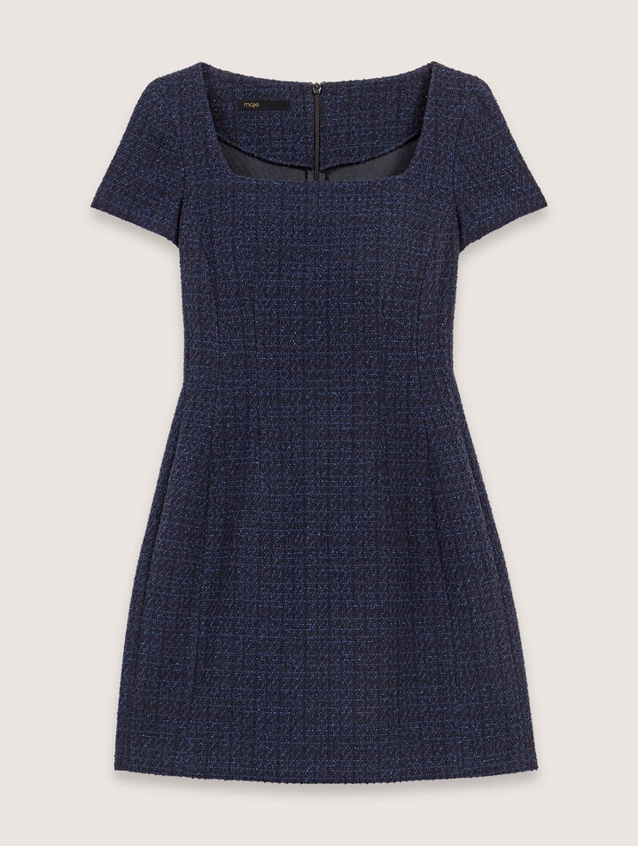 Abito corto in tweed