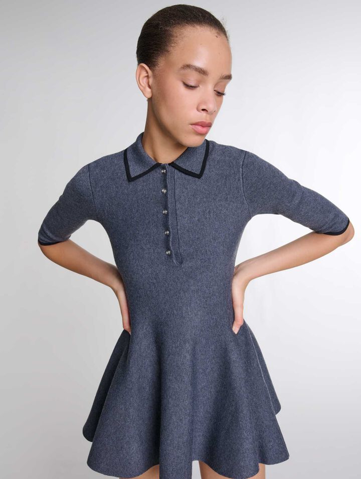 Abito corto in maglia