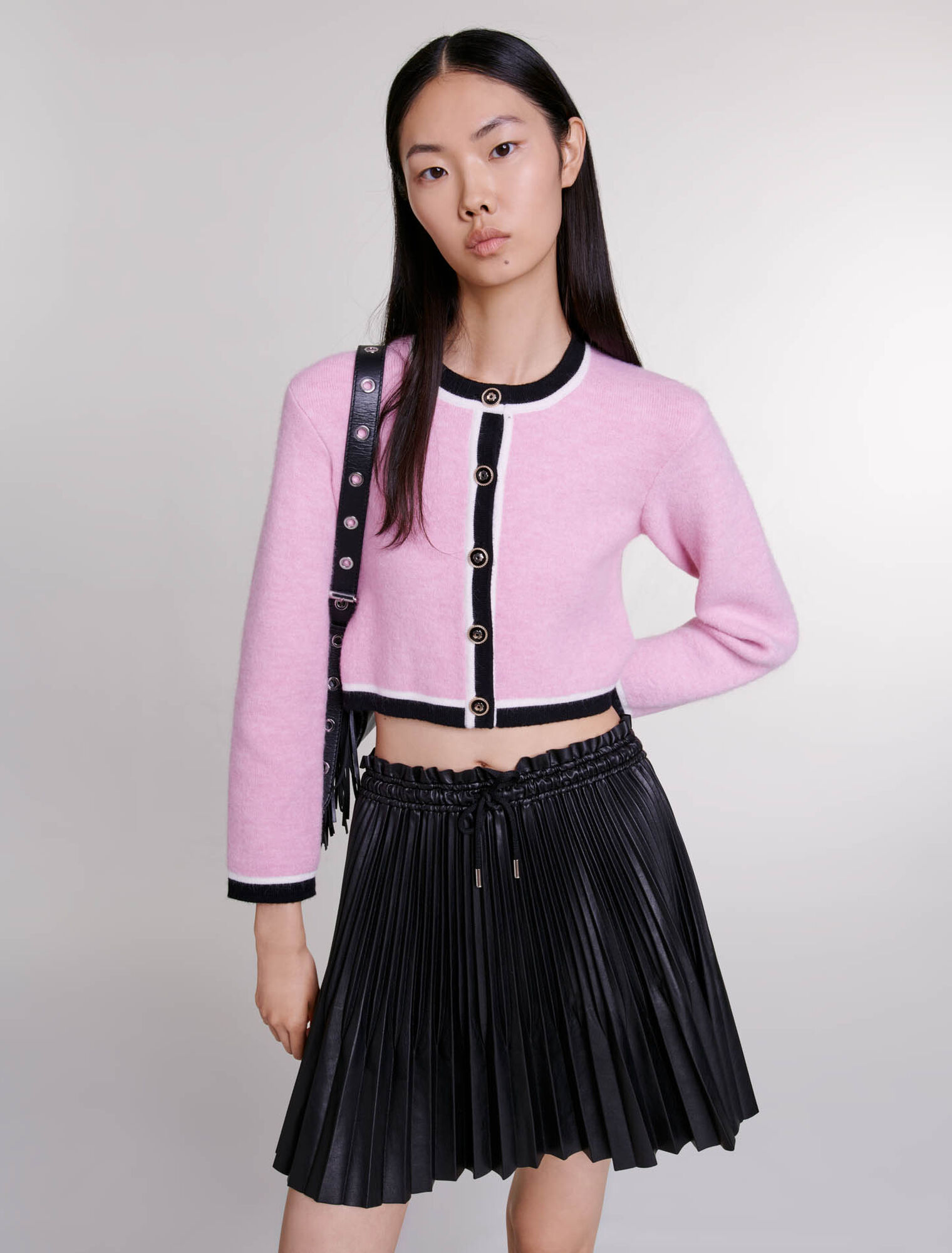 Cardigan corto in maglia