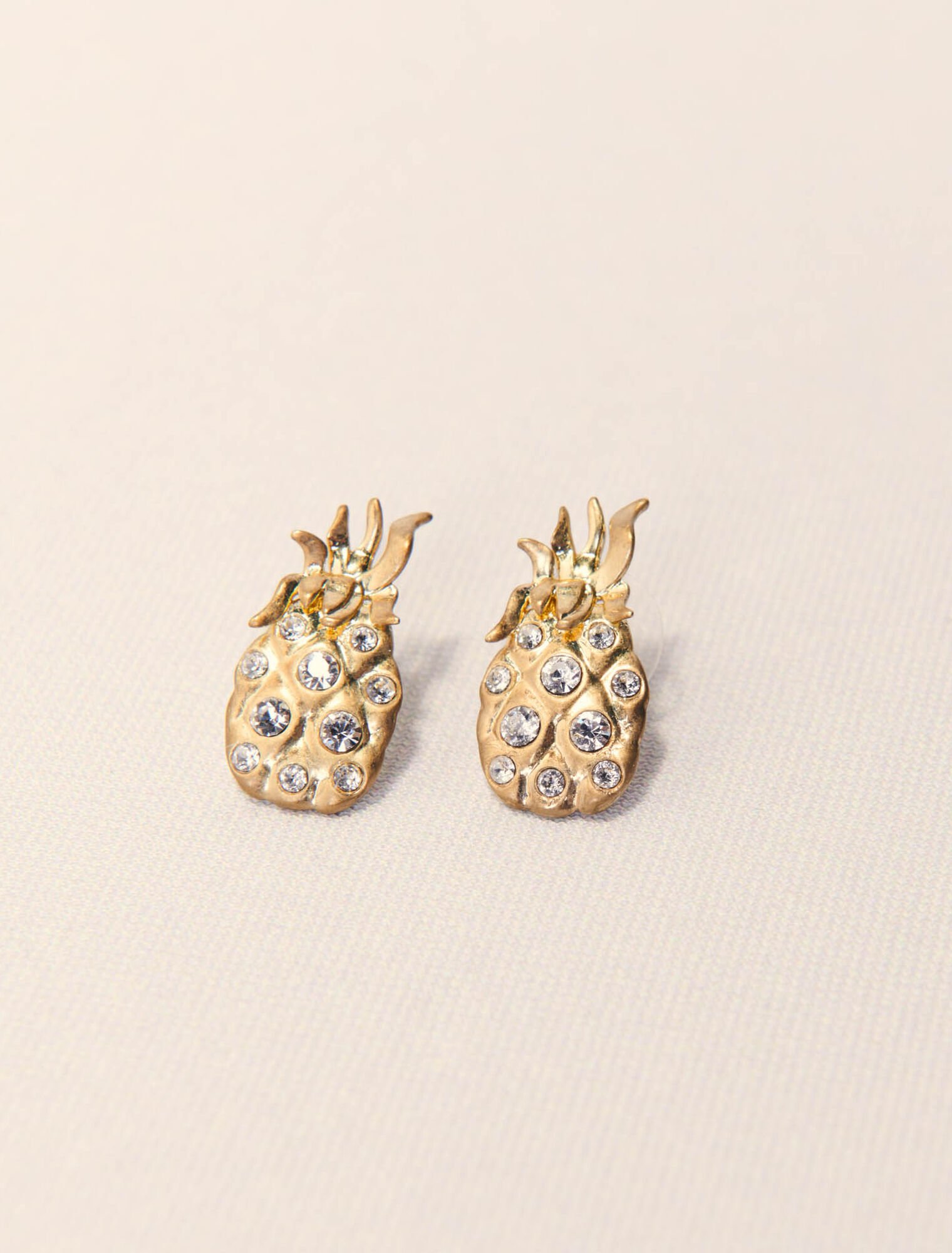 Orecchini con ananas glitterati