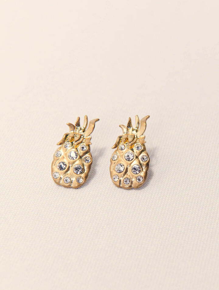 Orecchini con ananas glitterati