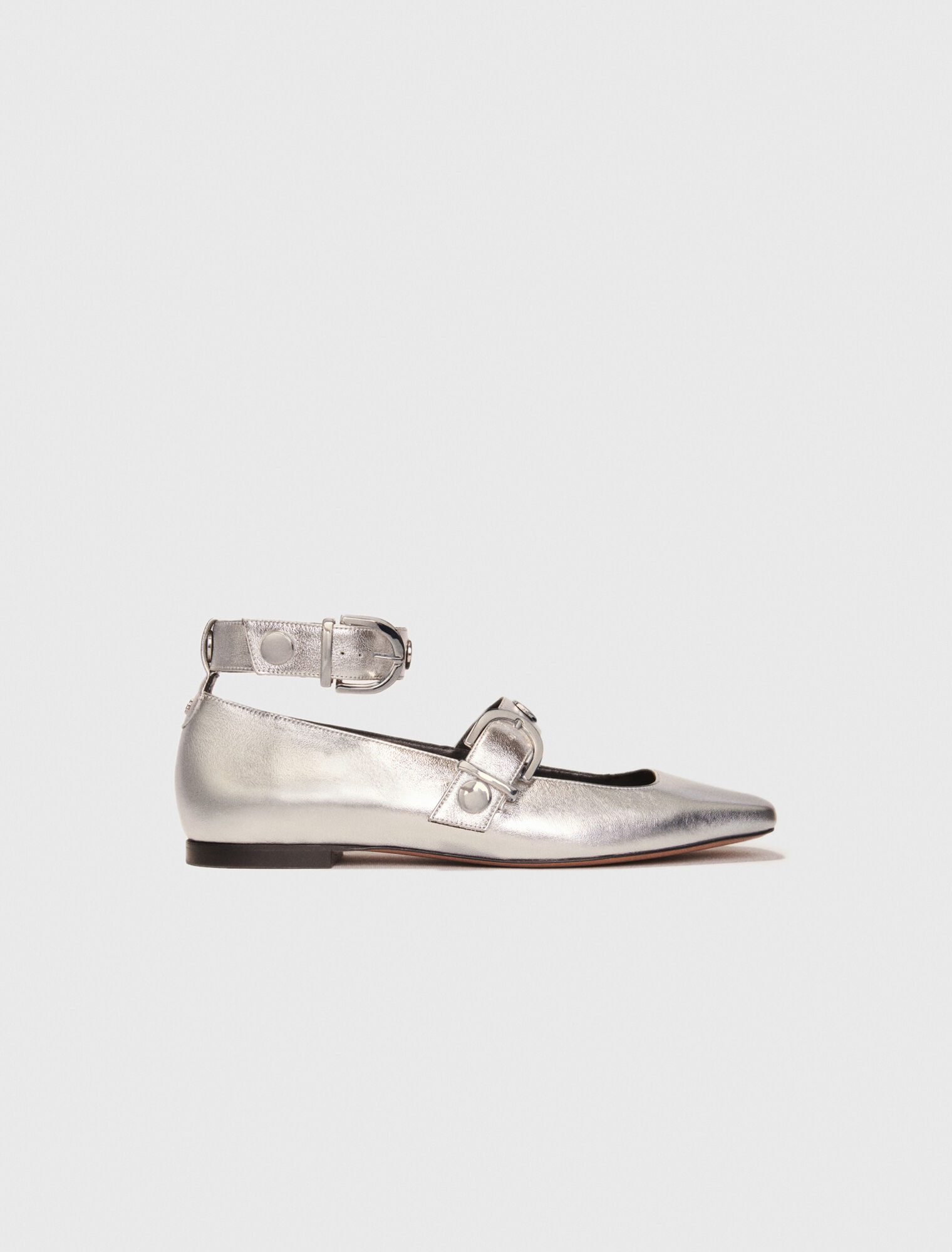 Mary Jane in pelle metallizzata