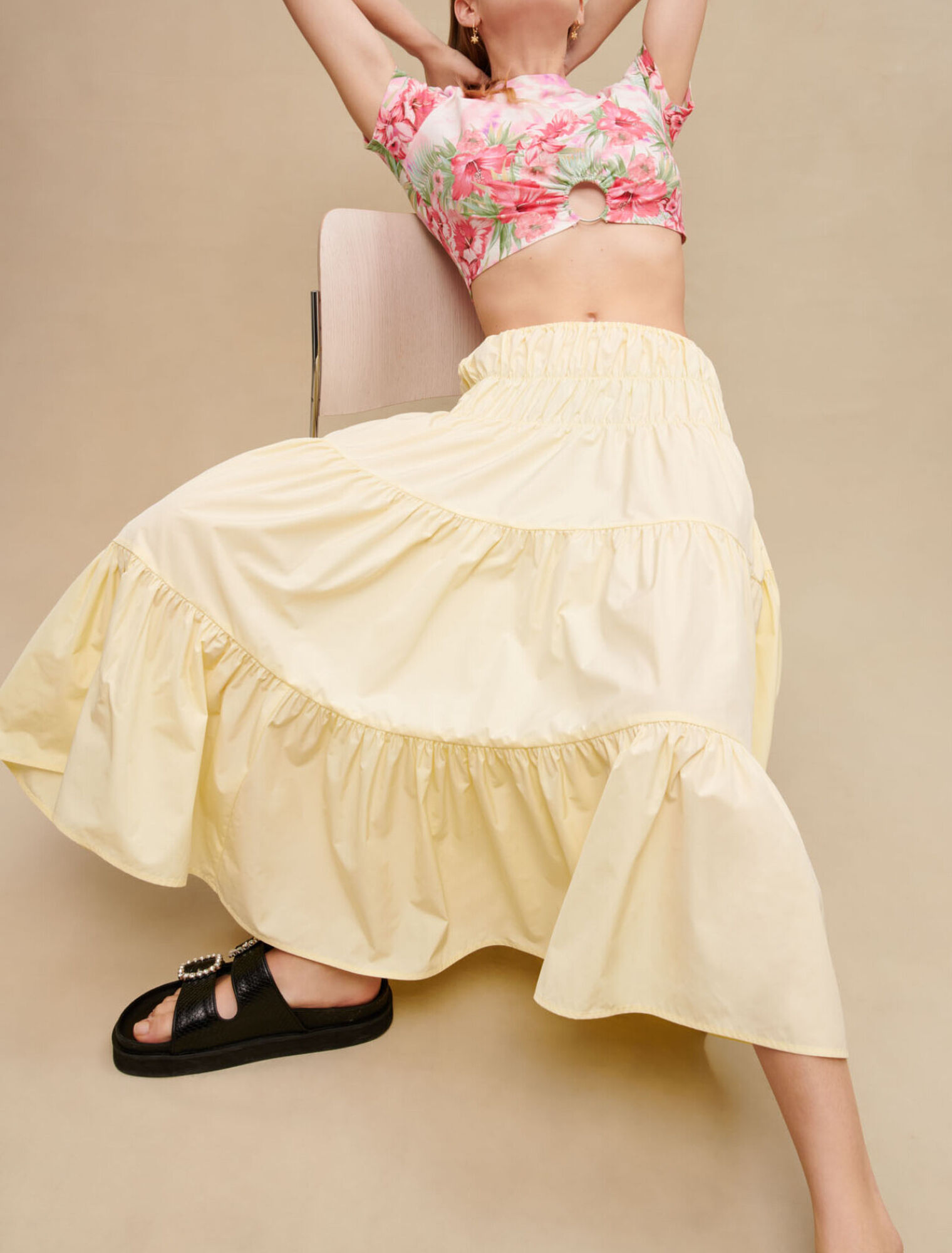 Gonna lunga arricciata