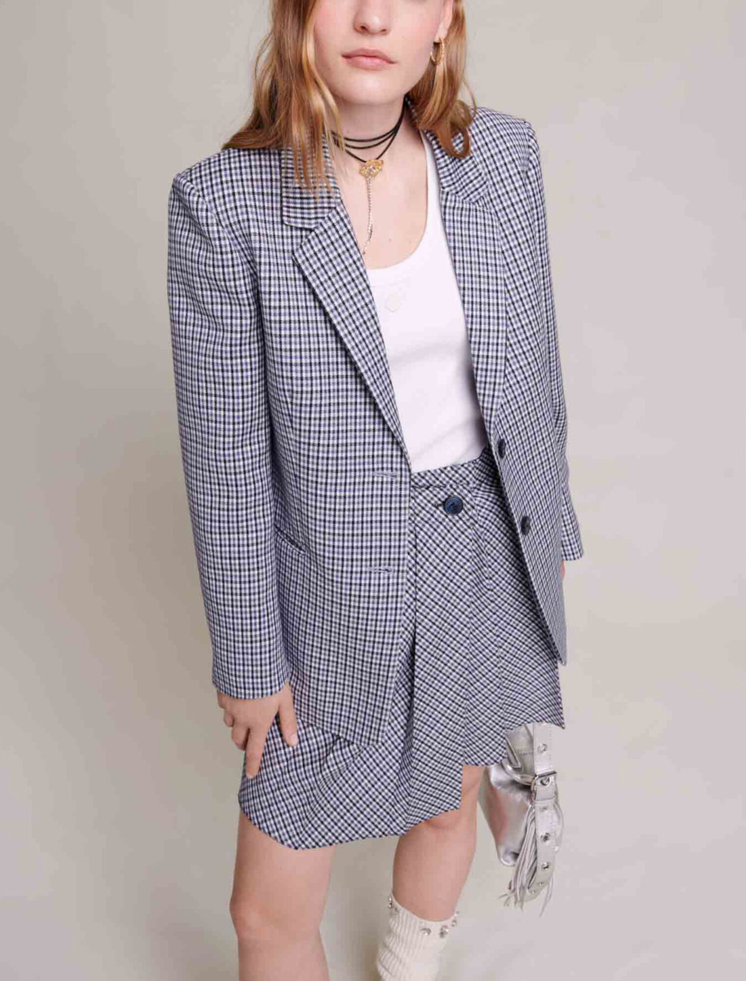 Giacca da tailleur a scacchi