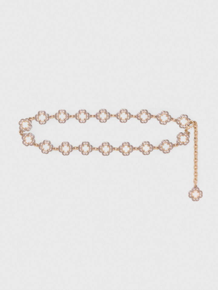 Cintura a catena Clover bicolore