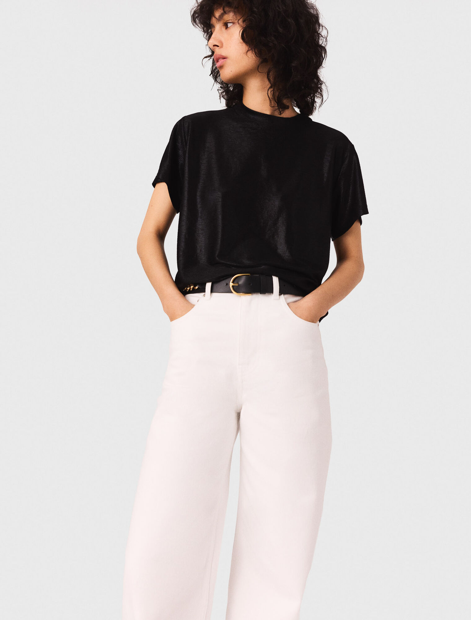 T-shirt in lamé