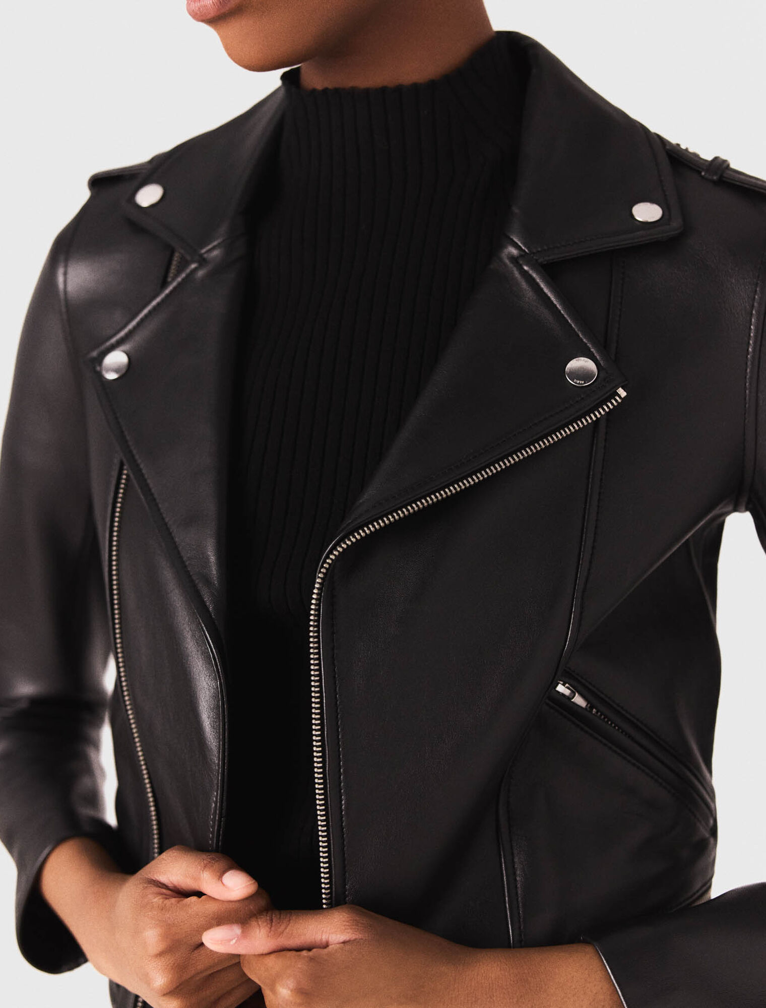 Giubbotto in pelle stile biker
