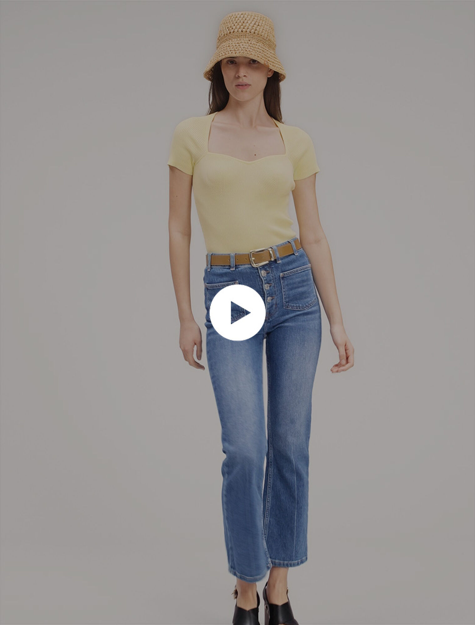 Top in maglia a coste