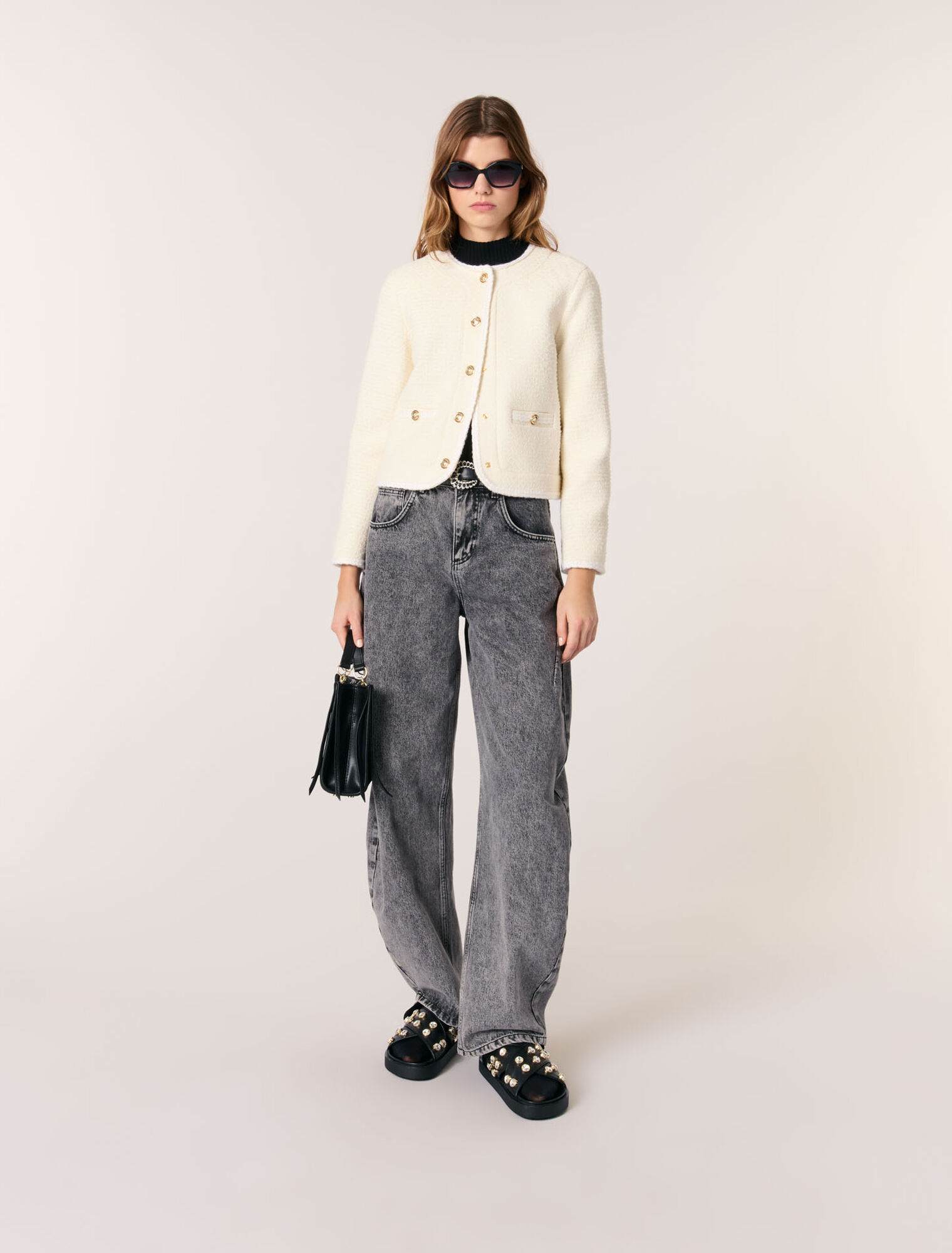 Giacca corta in tweed