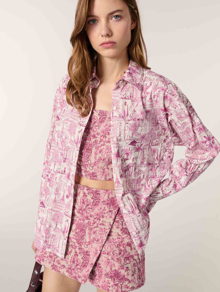 Camicia oversize con stampa