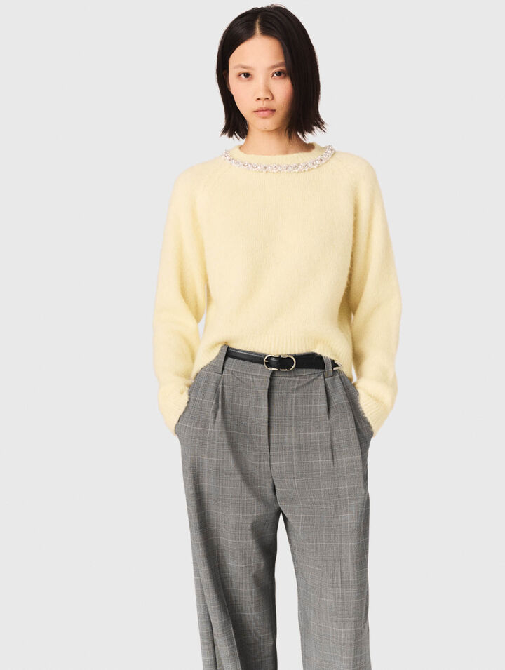 Maglia collo gioiello rimovibile