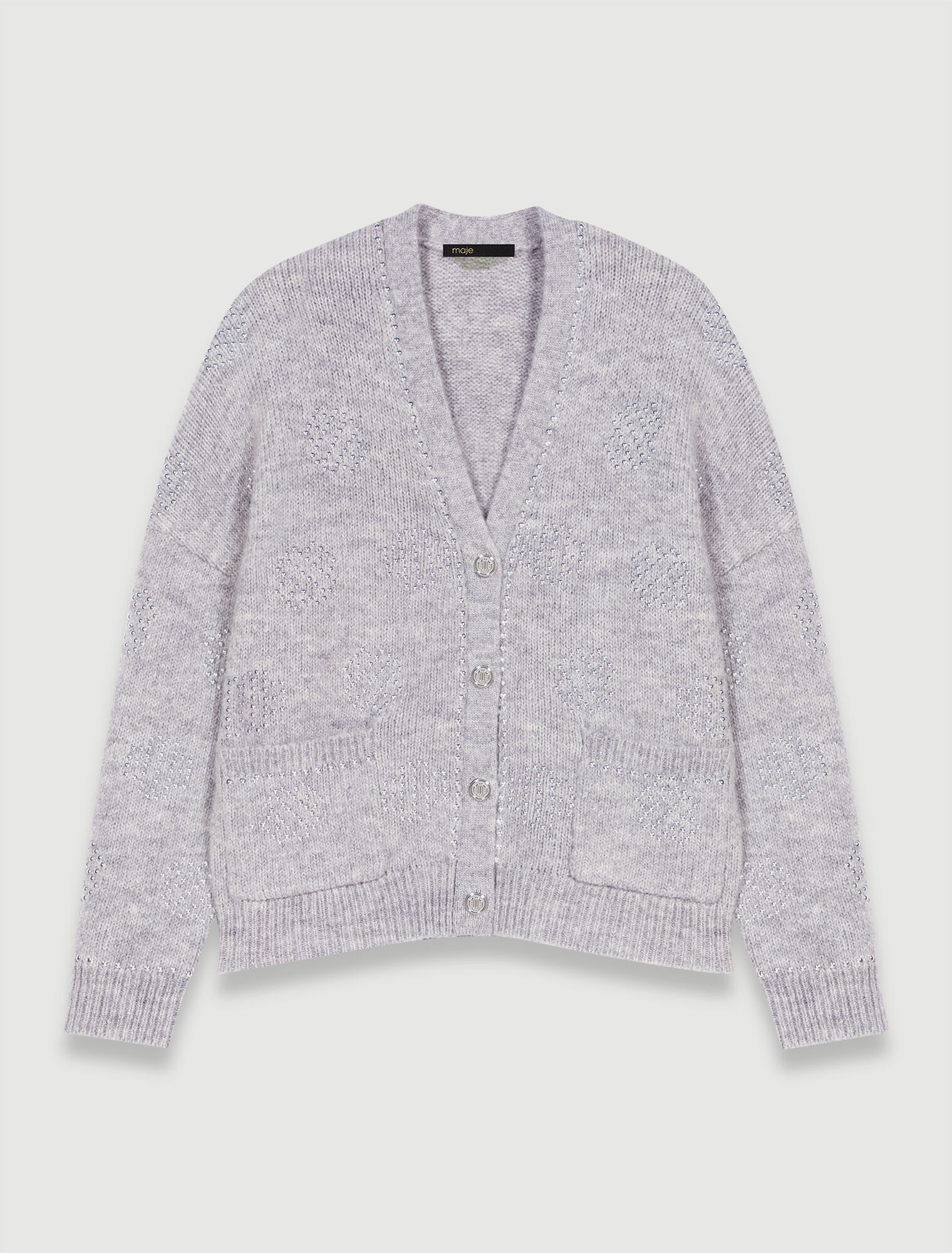 Cardigan con chiusura a trifoglio