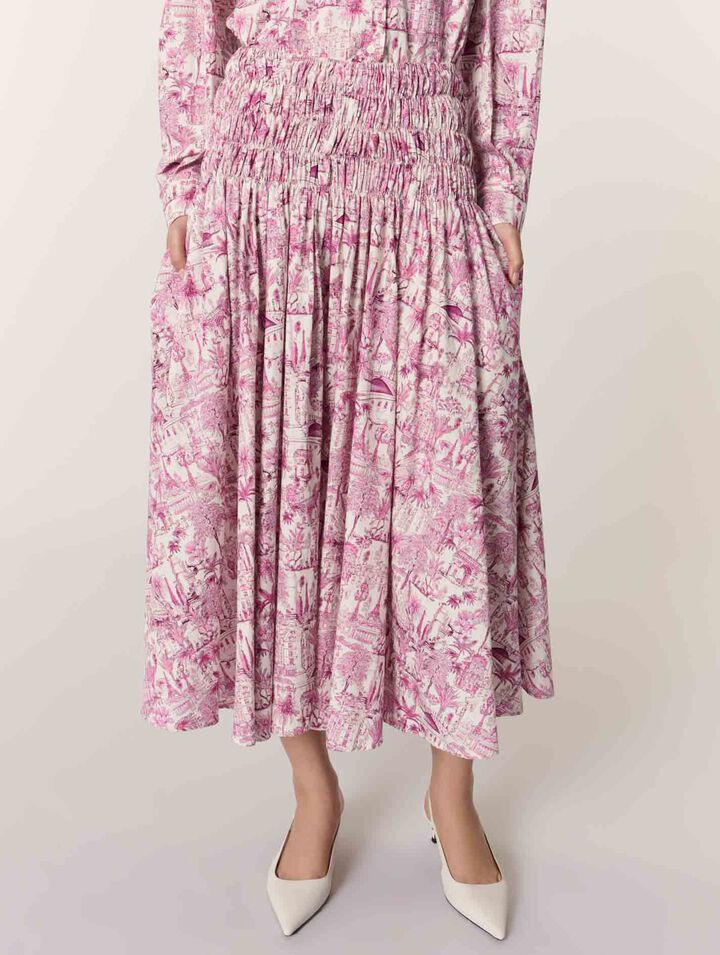 Gonna smock con vita elasticizzata