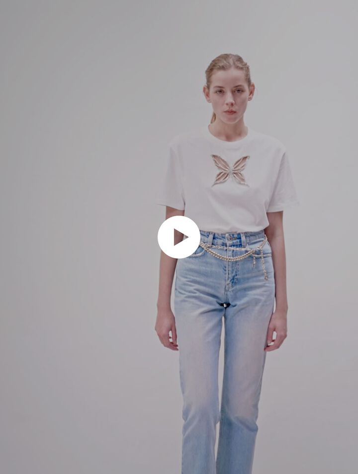T-shirt con strass