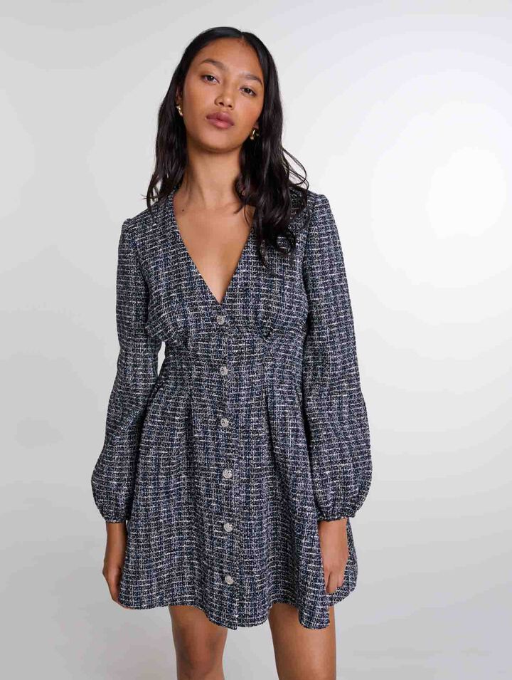 Abito corto in tweed