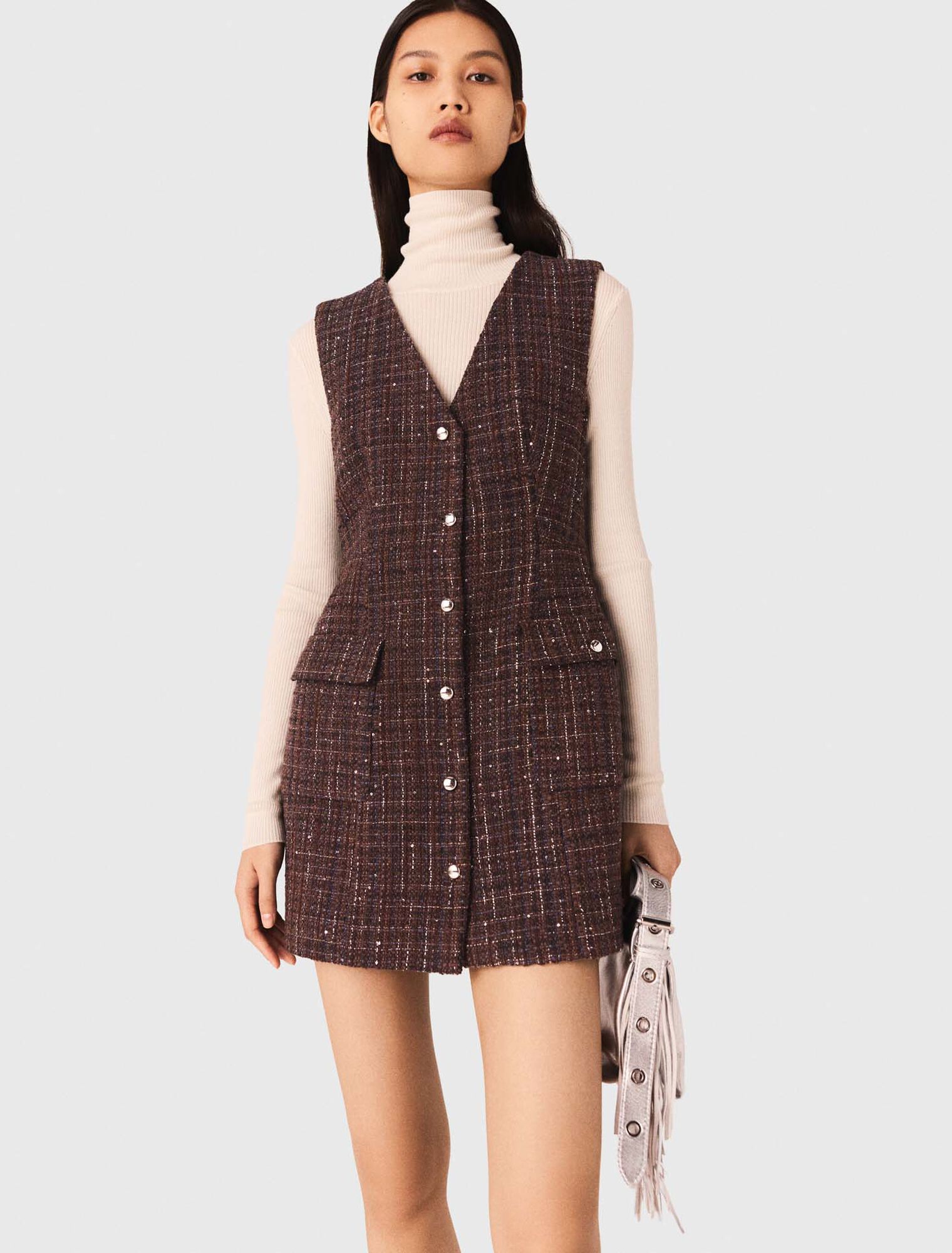 Abito corto in tweed