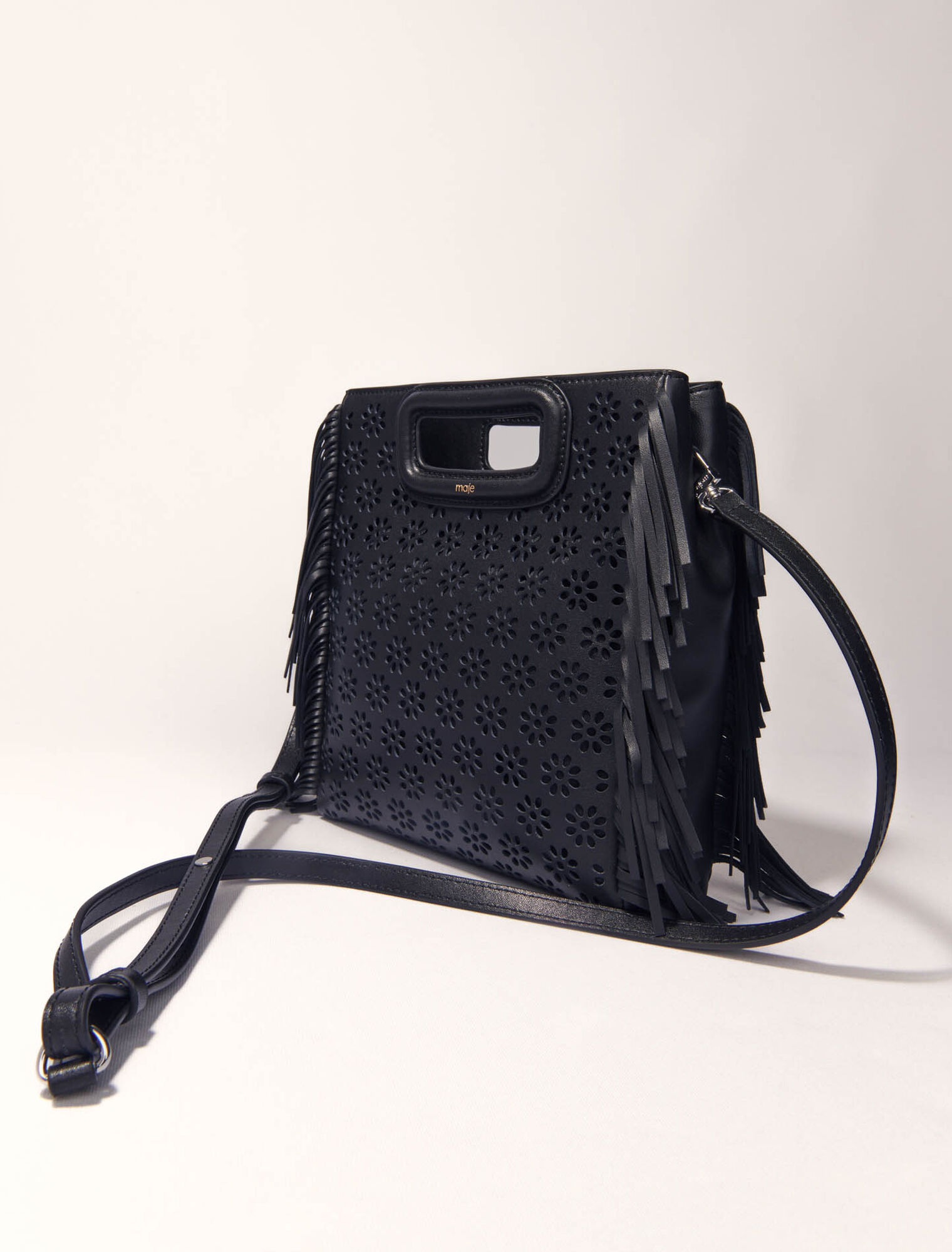 Borsa M in pelle traforata