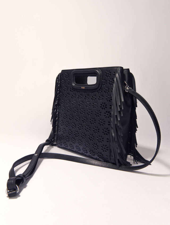 Borsa M in pelle traforata