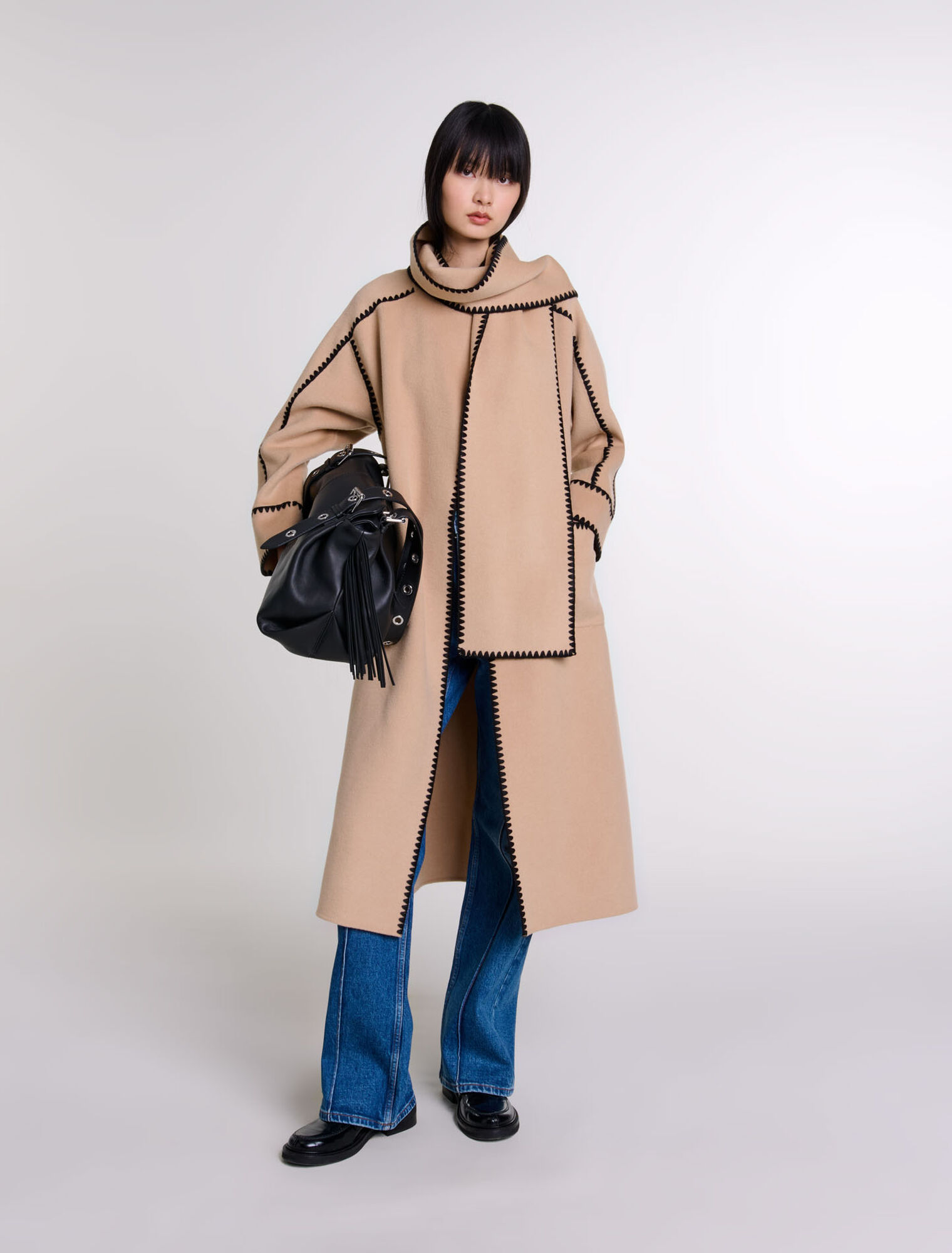 Cappotto bicolor double face