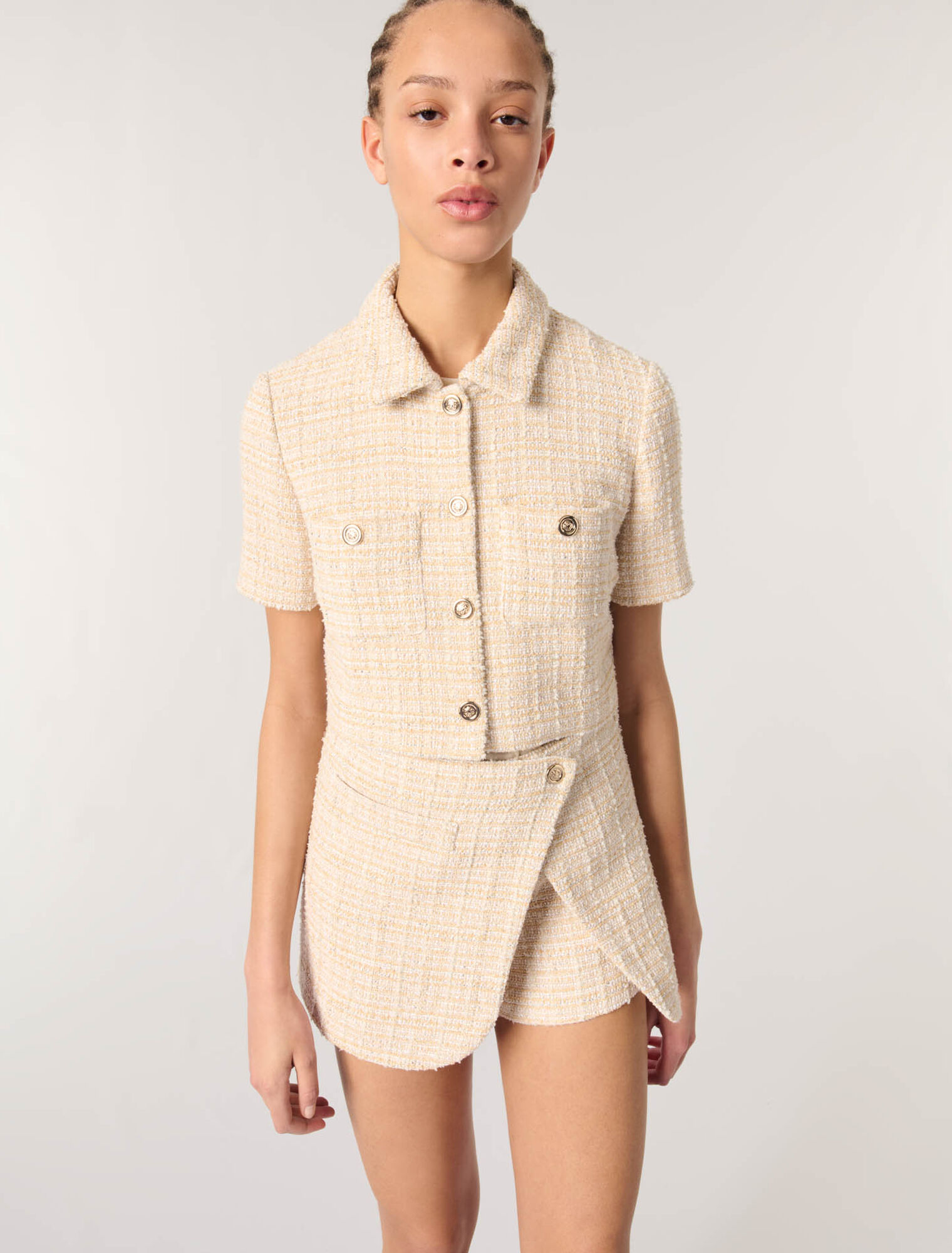 Giacca corta in tweed