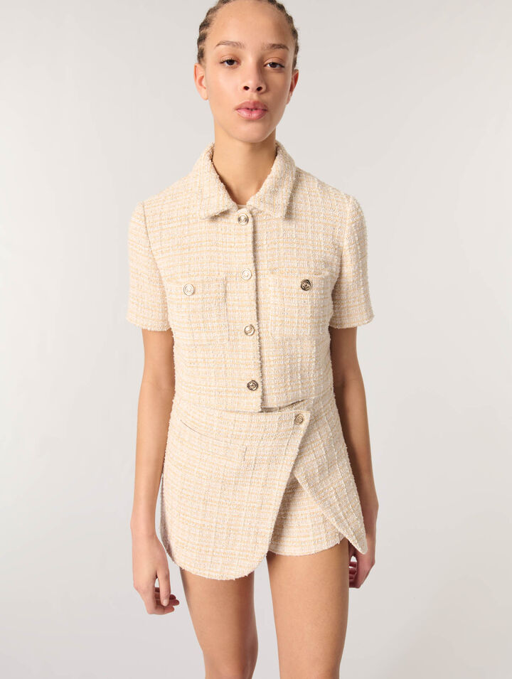 Giacca corta in tweed