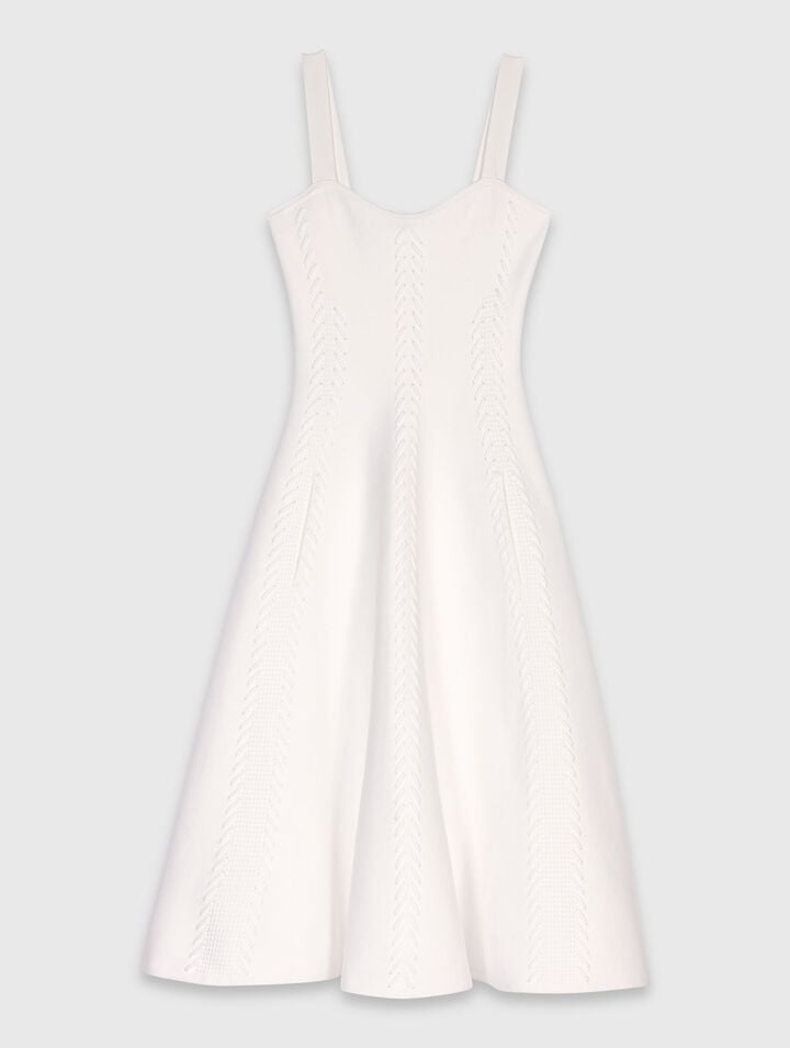 Abito babydoll lungo in maglia