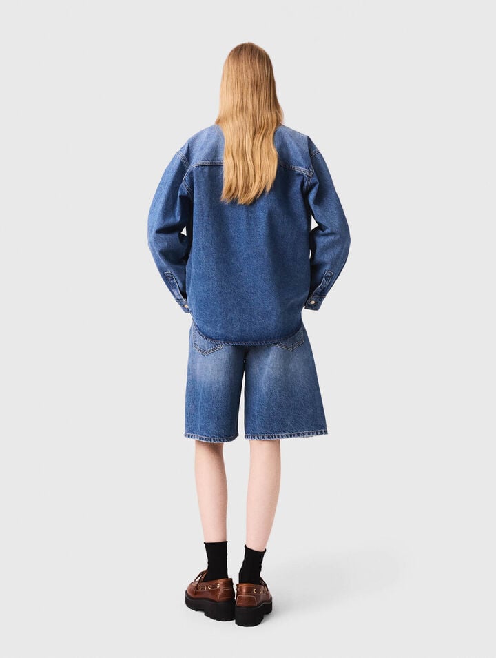 Giacca di jeans scolorita