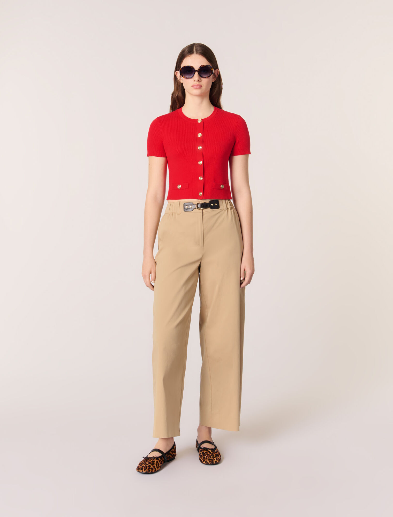 Pantaloni larghi in cotone