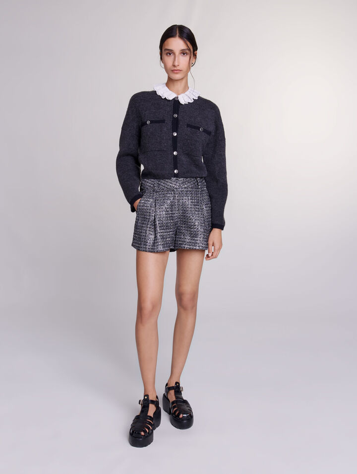 Shorts in tweed