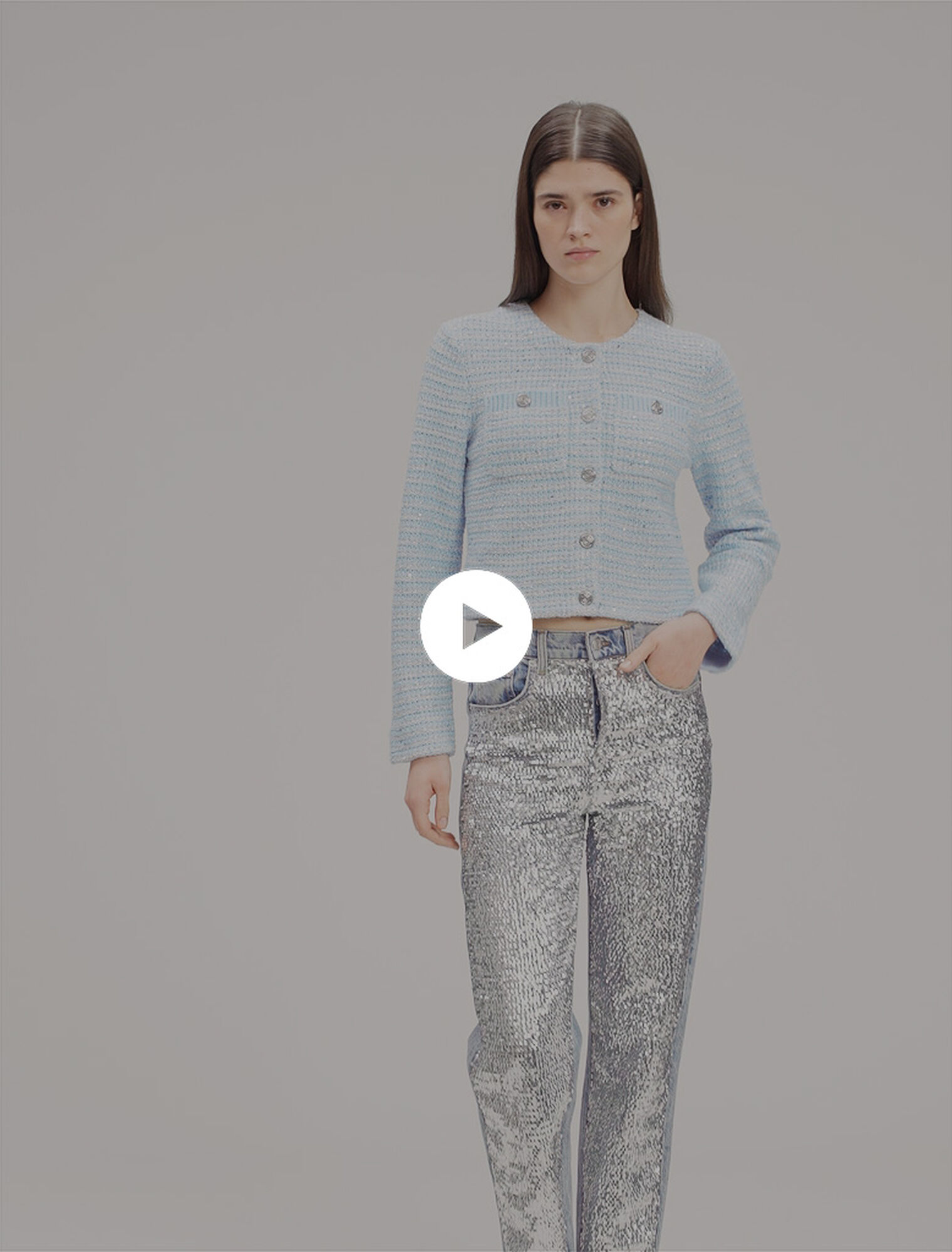 Cardigan con lustrini