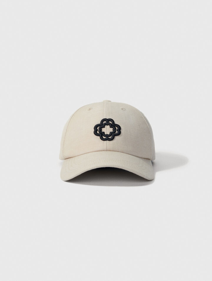 Cappellino in lino e cotone