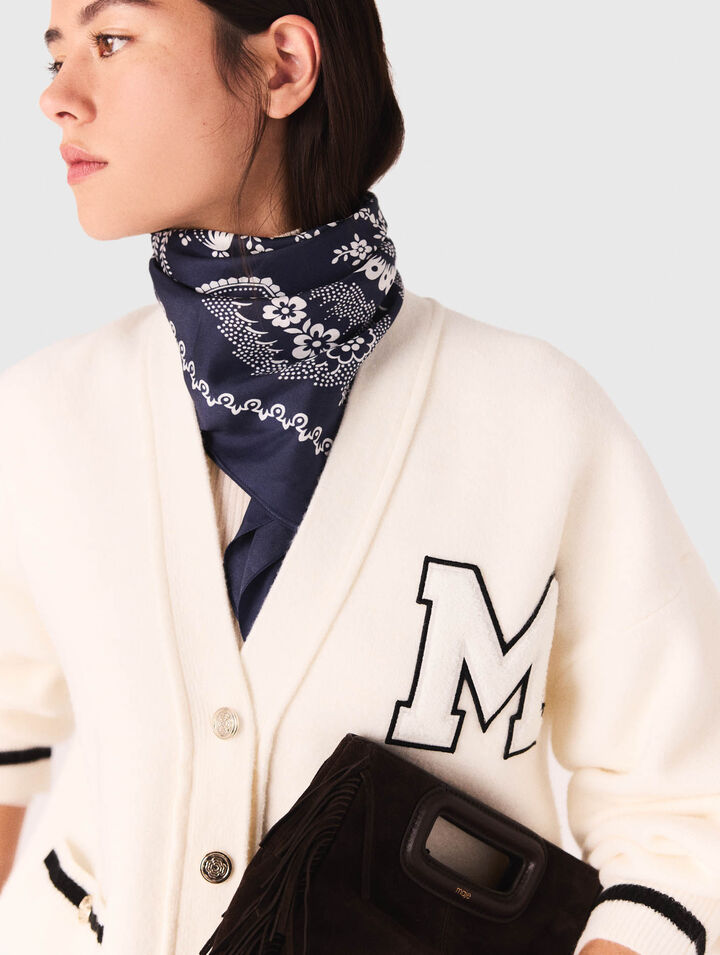 Cardigan lungo con ricamo