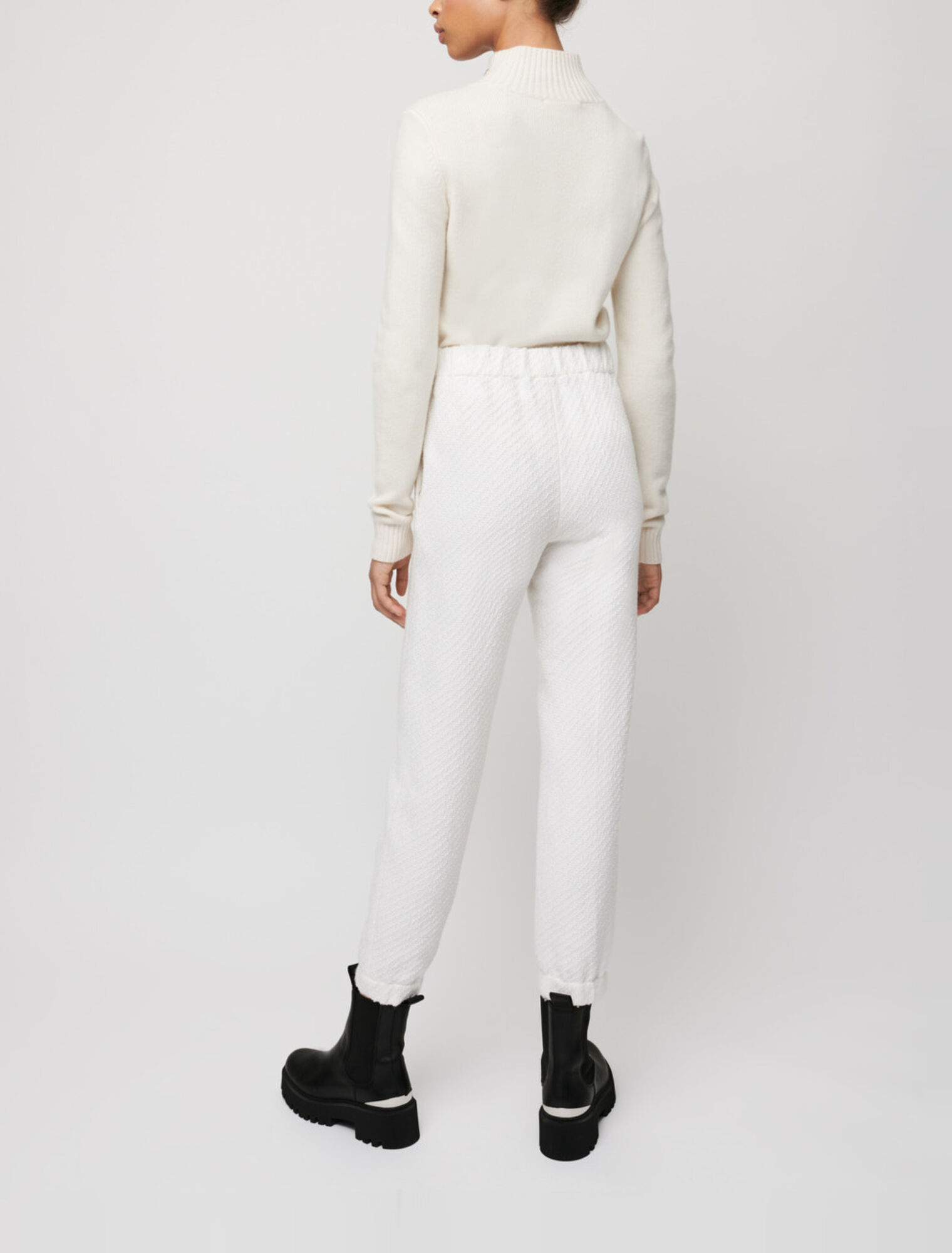 Pantaloni da jogging in stile tweed