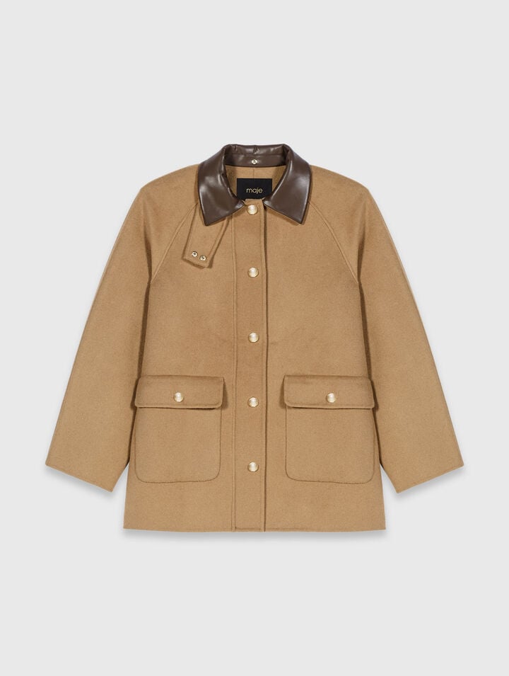 Cappotto lana cappuccio rimovibile