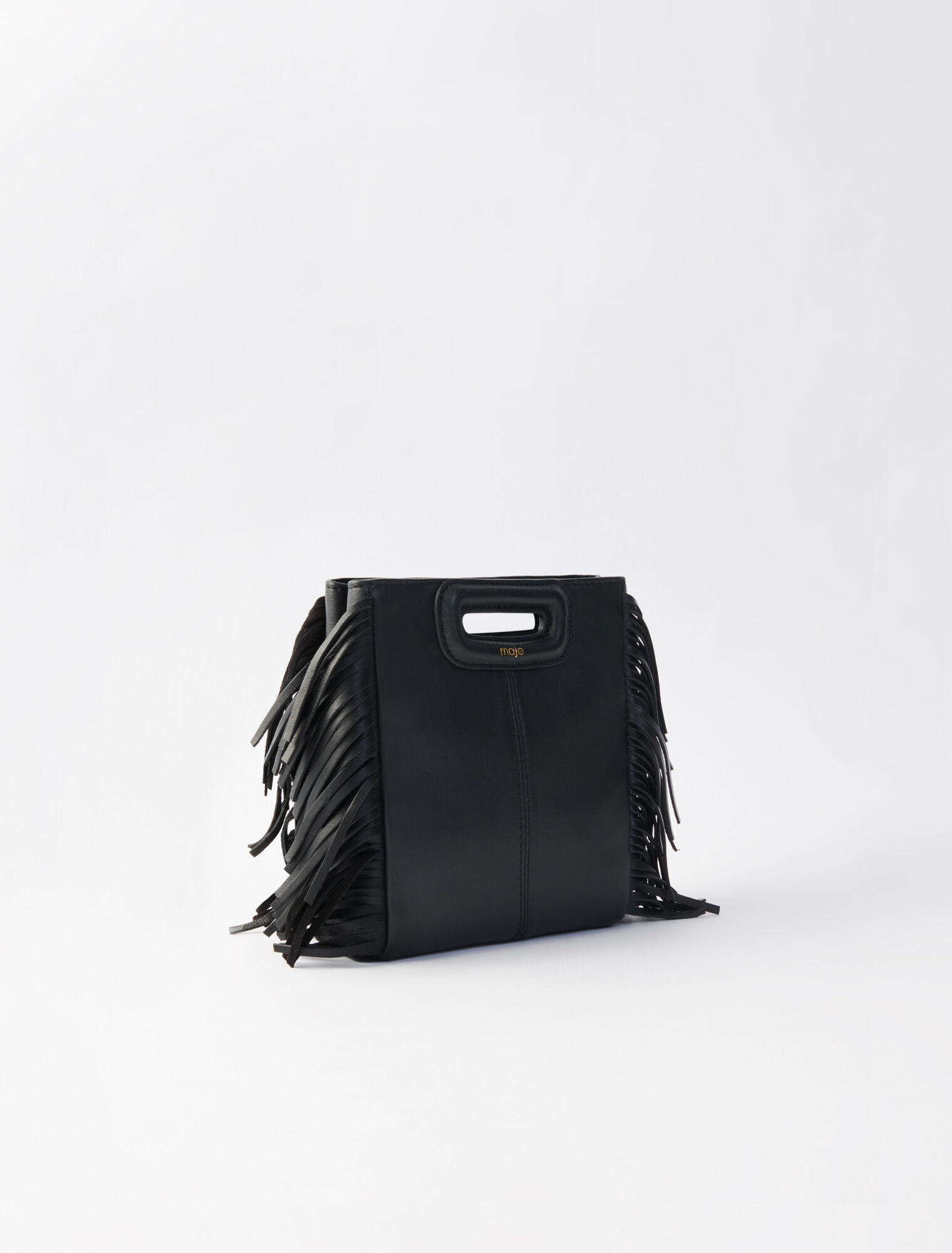 Borsa M in pelle con borchie